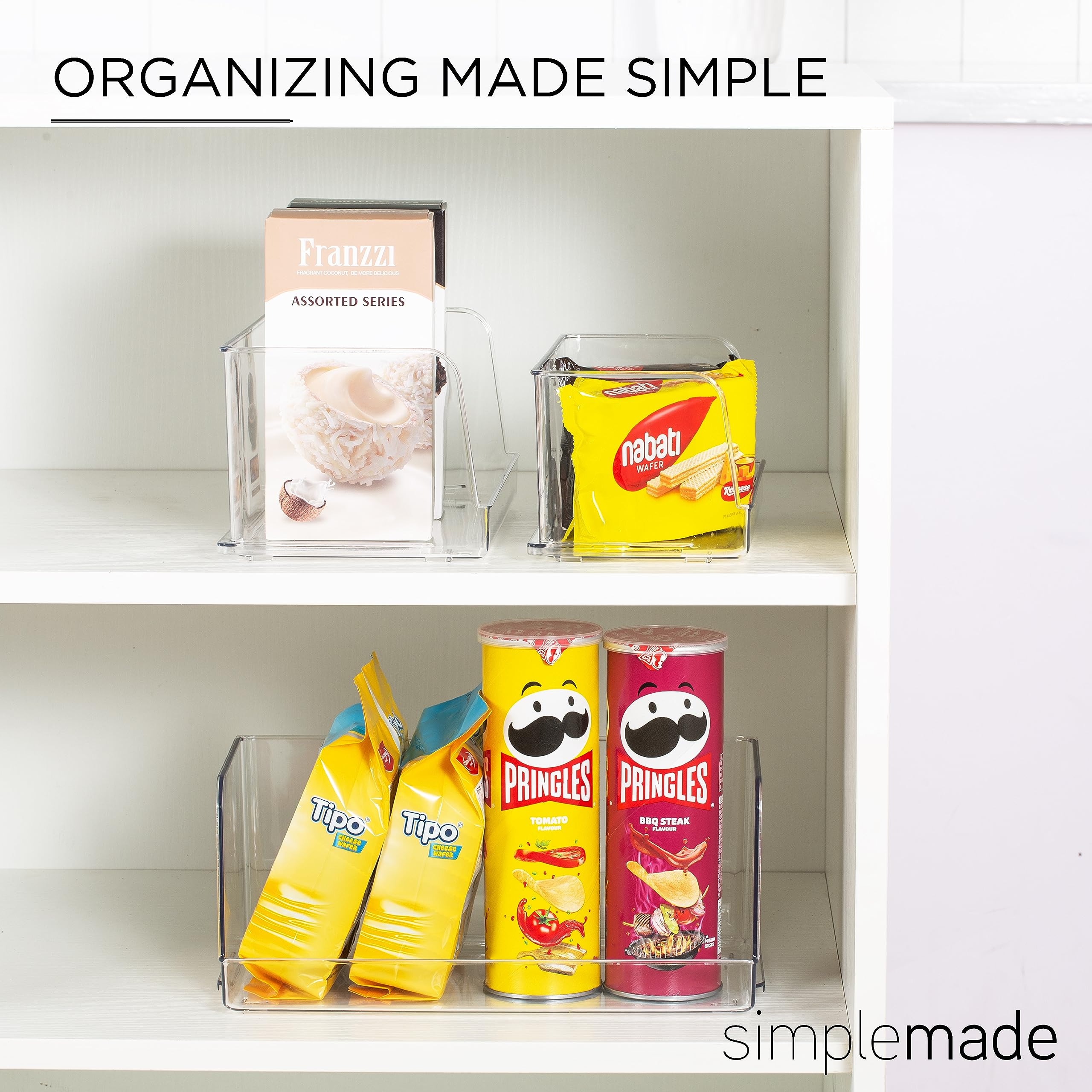 Snapklik.com : SIMPLEMADE Clear Refrigerator Organizer Bins - Clear ...