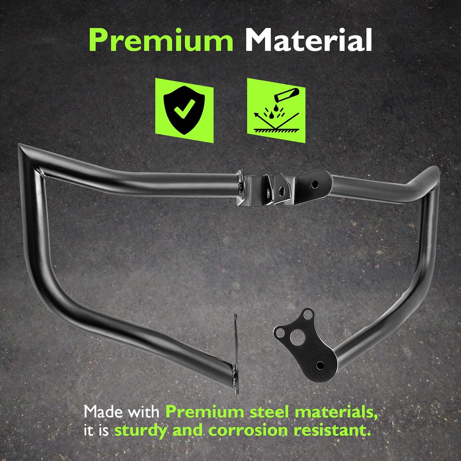 Mofun Engine Guard Highway Crash Bar Sharp Angle Compatible with Indian Scout ABS/Bobber/Sixty/Rogue 2015-2024, Black