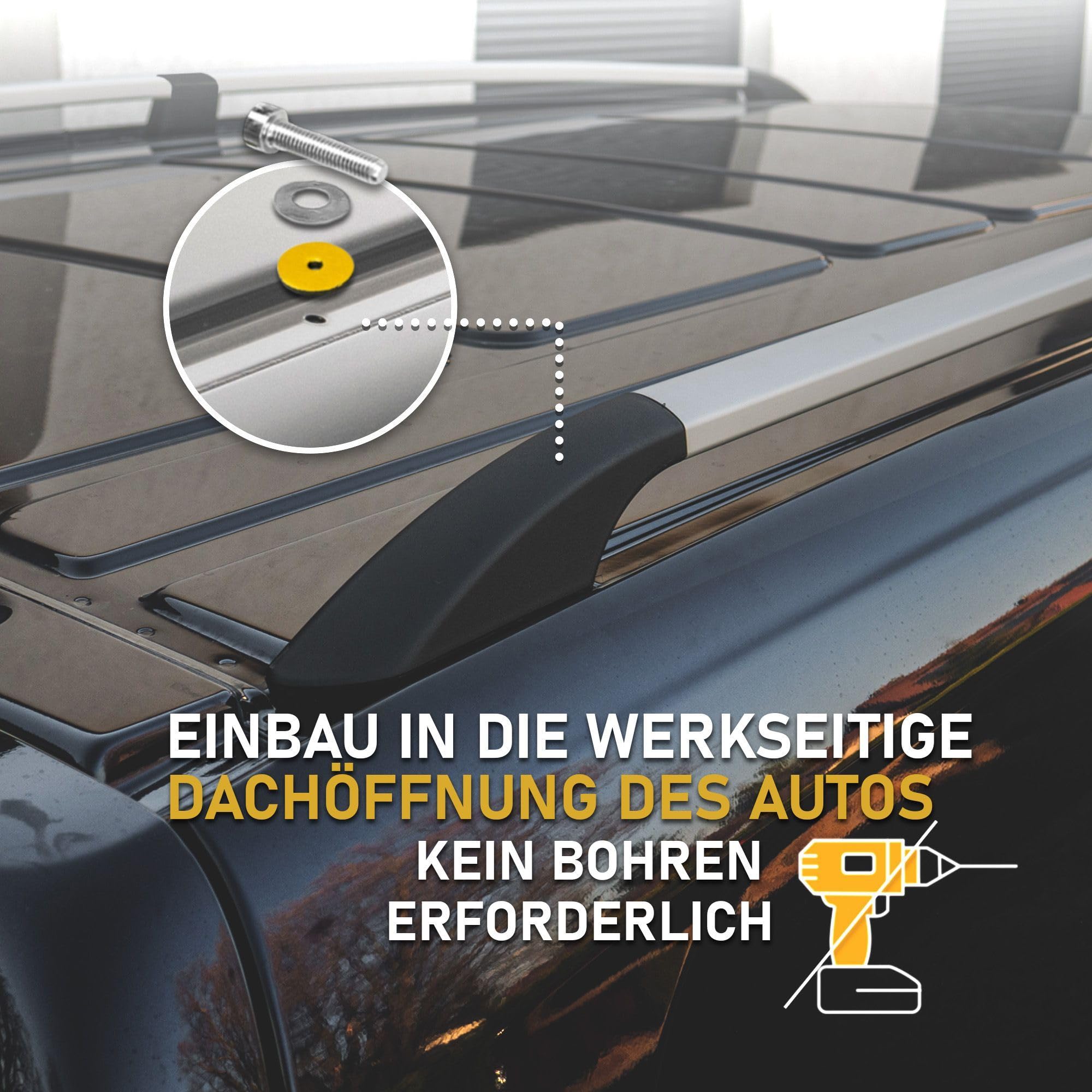 CHROMEMASTER | Dachrelinge Dachträger Kompatibel mit Ford Tourneo Custom L2 LANG 2012-2023; Geeignet zur Montage von Dachträgern, Dachboxen und Fahrradträgern | Einfache und Schnelle Montage | Alu