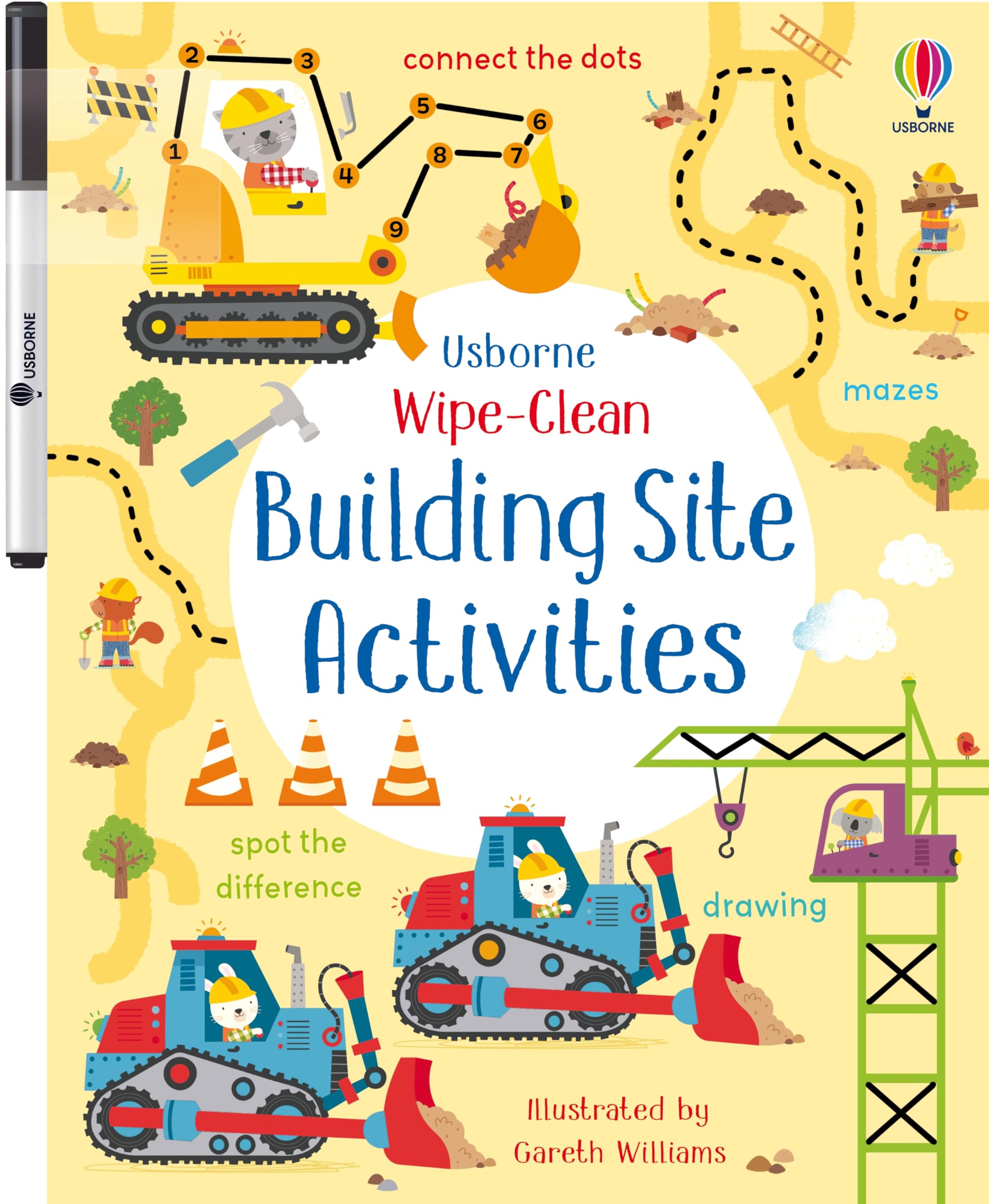 WipeClean Building Site Activities by Kirsteen Robson PAPERBACK 9781474951654