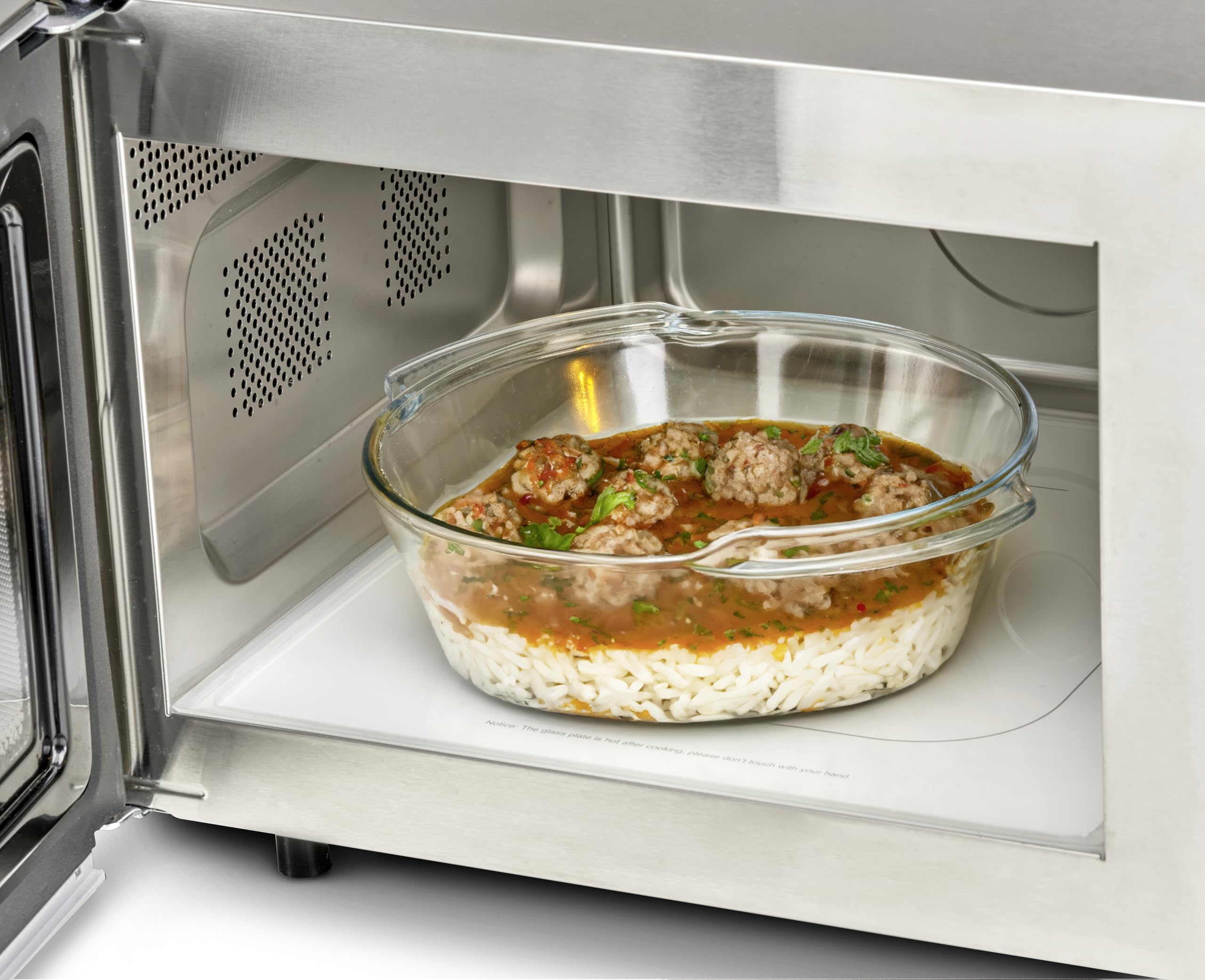 CASO CM1000 Ceramic, Gewerbe- Mikrowelle, 25 L, 1000 Watt, Timer | für professionelle Gastronomie, 6 Leistungsstufen, Casotek Boden, Timer bis 60 Min