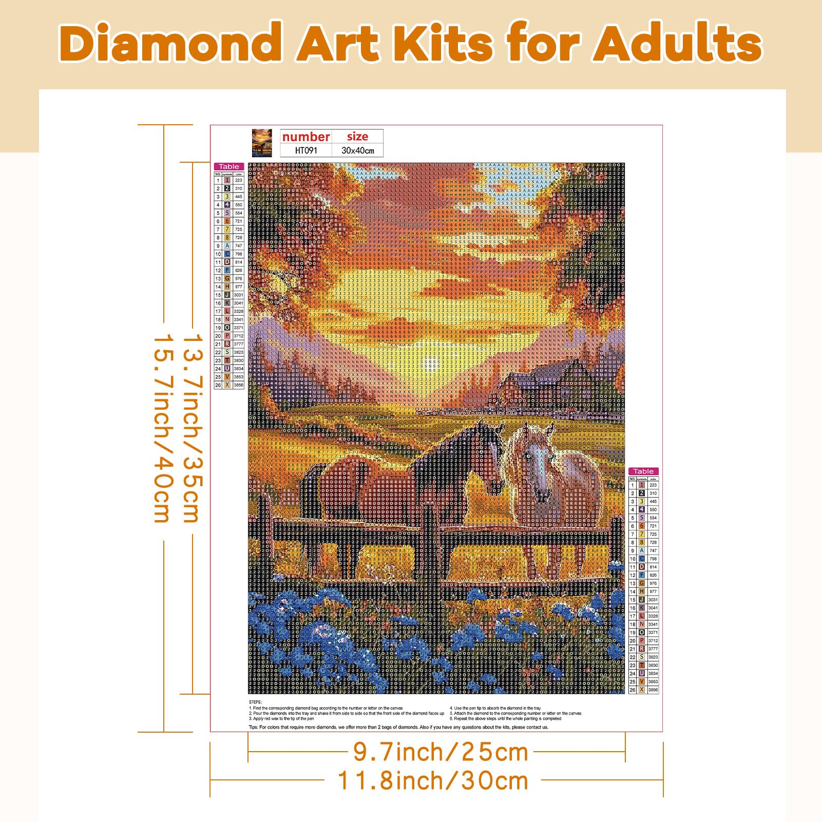 TOSTOG Diamond Art Kits - Sunset Horses -4 TOSTOG Diamond Art Kits - Sunset Horses -4