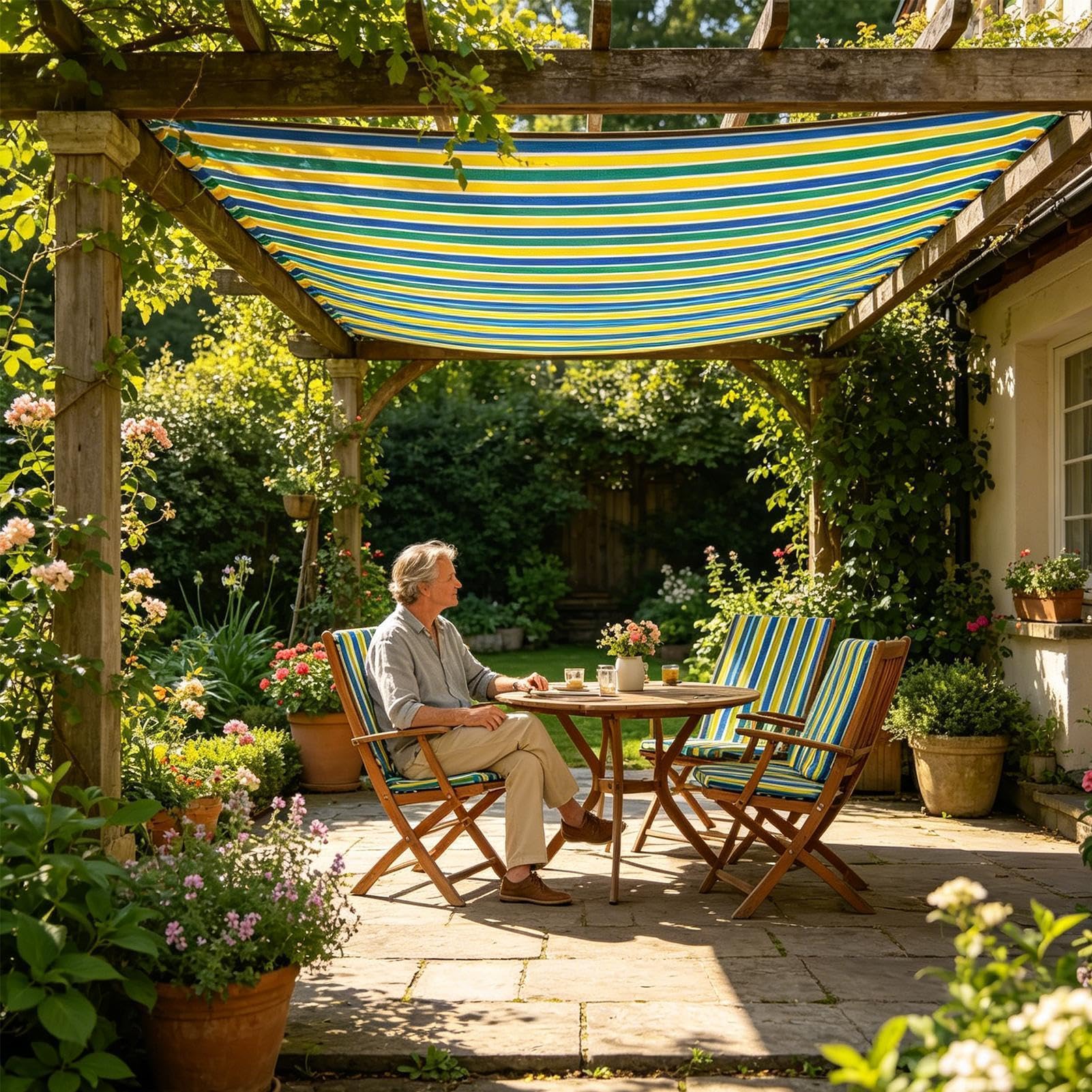 Voile d'ombrage | Voile d'ombrage anti-UV de forme rectangulaire - Protection solaire d'extérieur | Convient pour arrière-cour, jardin, pergola, serre et poulailler