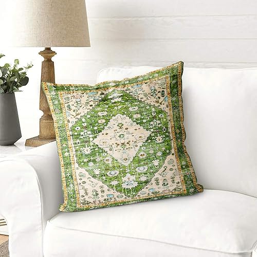 Miniatura 6 de Snycler Juego de 2 fundas de almohada de algodón suave con patrón de doble cara de Mónaco, de 20 x 20 pulgadas, patrón de estilo bohemio, color