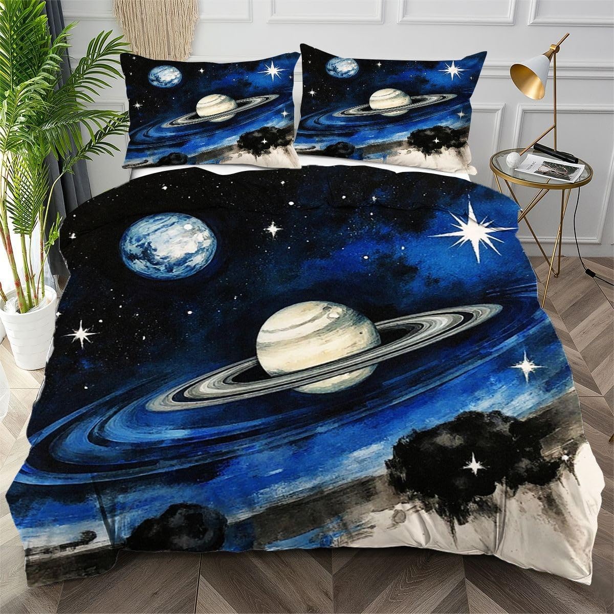 Housse de couette ciel étoilé bleu pour illuminer la chambre des enfants