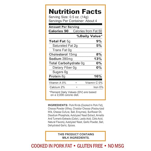 Miniatura 2 de Pork King Good Chicharrones de cerdo Nacho Cheddar (Chicharrones) (paquete de 4) Snacks