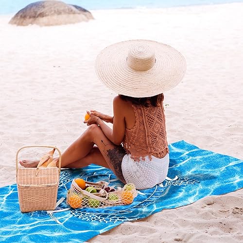 Miniatura 2 de NIBESSER Toallas de playa personalizadas con nombres para niños y adultos, microfibra de secado rápido, toalla de playa de viaje personalizada sin