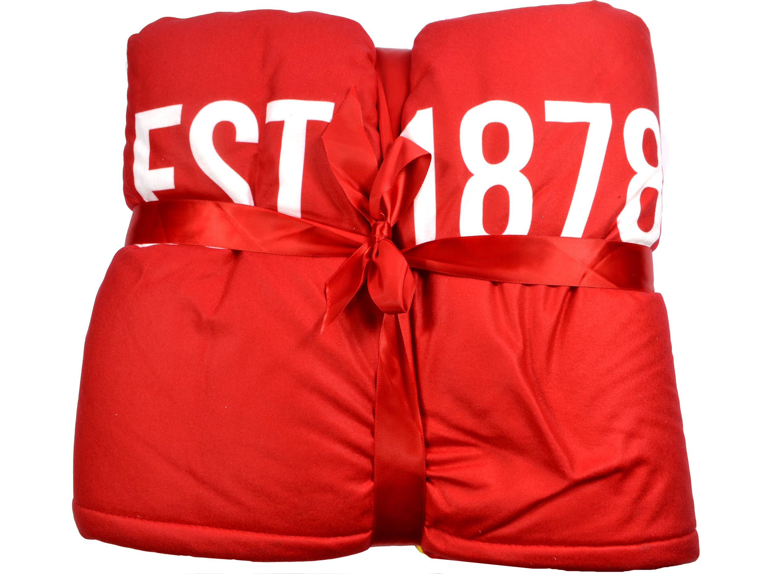 FOCO Man Utd Core Stripe Sherpa Plush Blanket