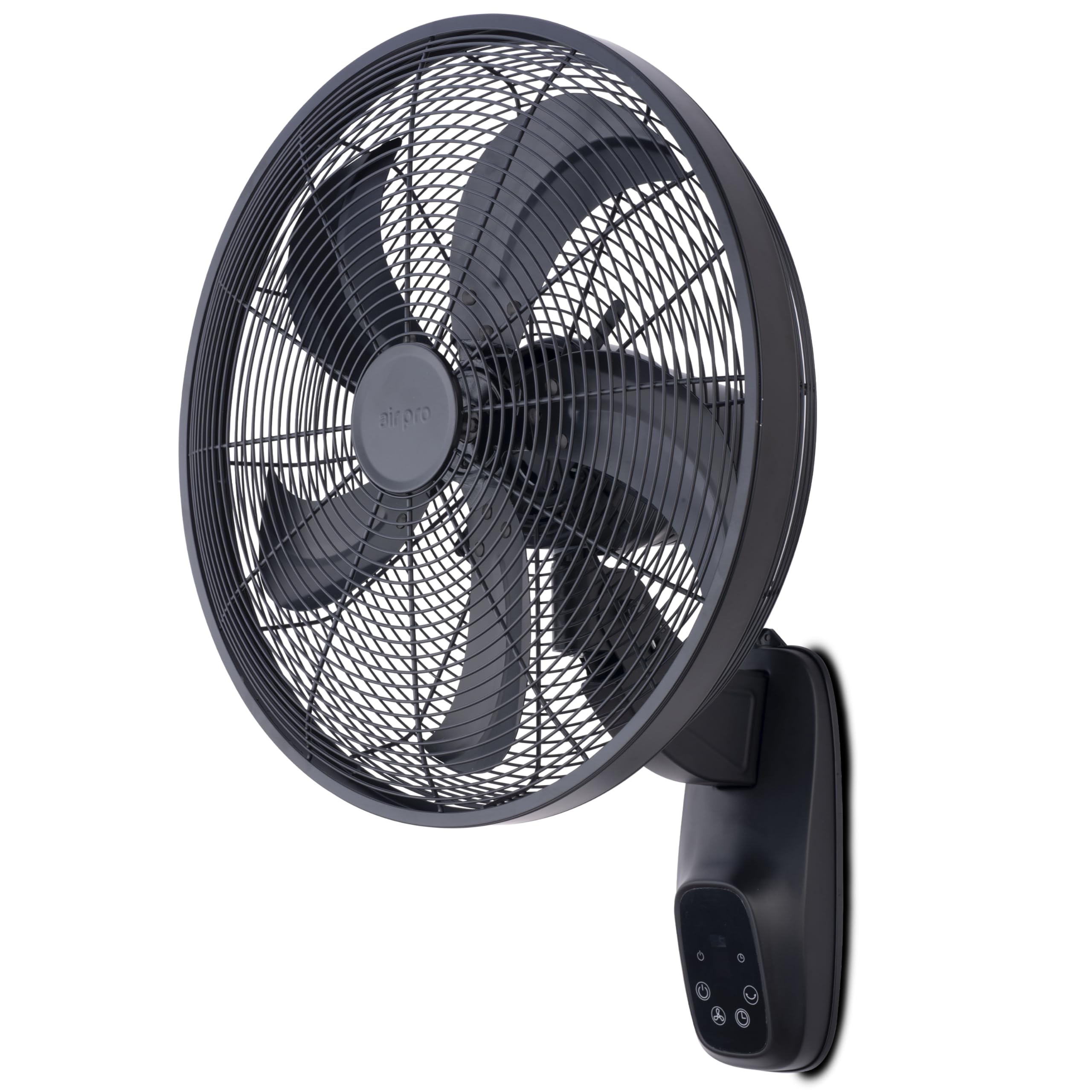 Air Pro 16” Wall Fan with Remote Control, Large High Velocity Wall Mounted Electric Fan Adjustable Tilt, 3 Speeds Oscillating for Home or Commercial Use Fan For Office, Shops, Gyms, Kitchens, Schools