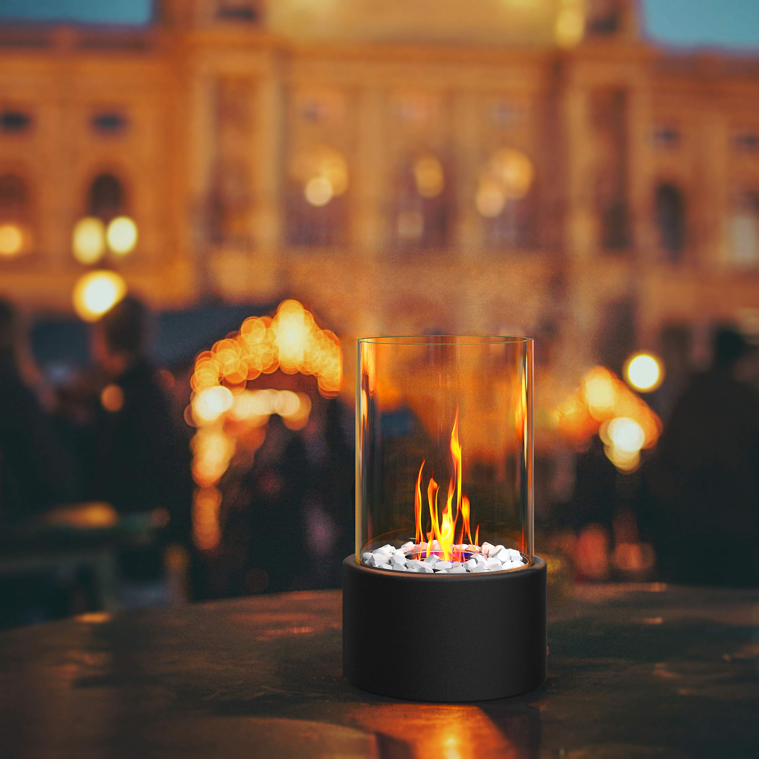 Buy Elegant bioethanol table fireplace with ethanol tank, tank insert