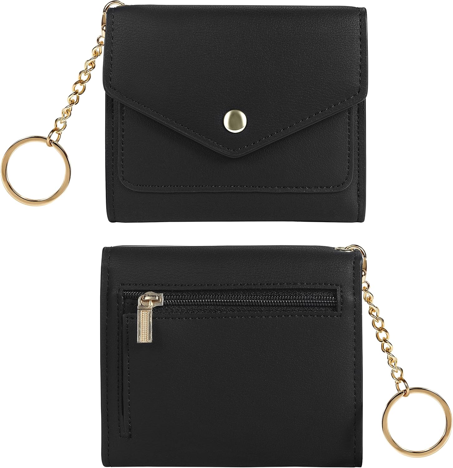 Women’s Compact RFID Blocking Mini Bifold Wallet and Change Pouch