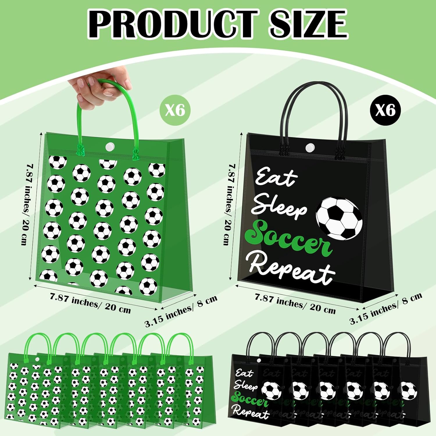 48 Pcs Soccer Party Favors Set Soccer Team Gifts for Players, Birthday Party Supplies, Sports Accessories with Treat Gift Bags, Keychains, Hair Brush with Mirror, Scrunchies - Image 2