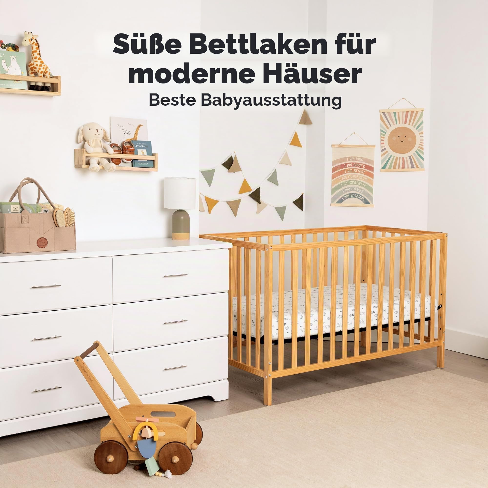 Baby Spannbettlaken 70x140 - Baby Bettwäsche Spannbetttuch, 2er Pack Bettlaken Babybett, Spannbettlaken Kinderbett, Spannbettlaken für Babybetten, Baumwolle Bettlaken Kinderbett(Woodland) | Spannbettlaken für Kinderbetten, neutral, atmungsaktiv, für Babyb