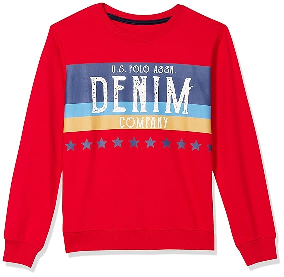 U.S. Polo Assn. Kids UKSWSON0001 Roundneck Sweatshirt, 12T