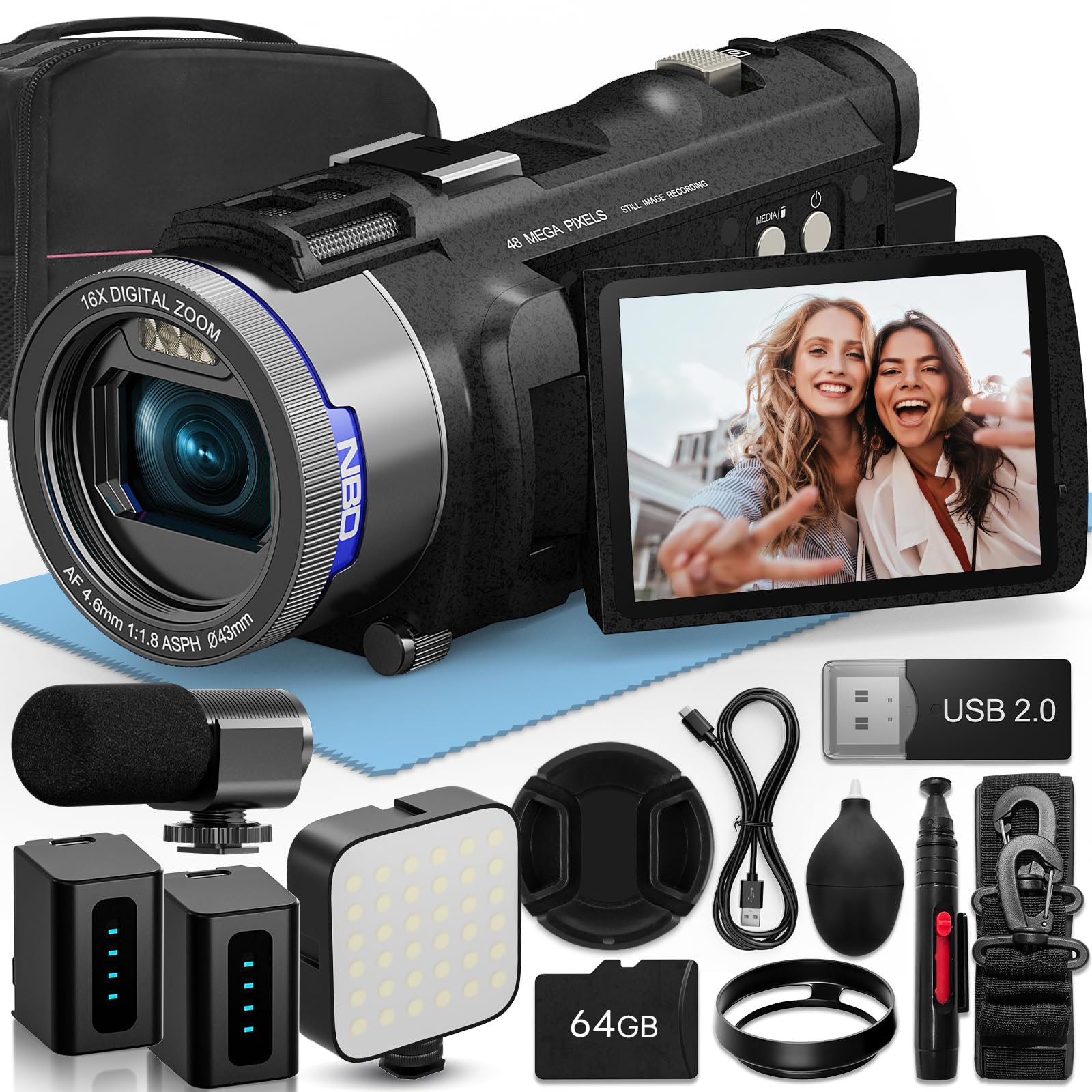 NBD 4800万画素・120FPSデジタルカメラ【Wi-Fiとアプリ 4K NBD | Amazon 4800万画素 デジタルカメラ 5K デジタルカメラ