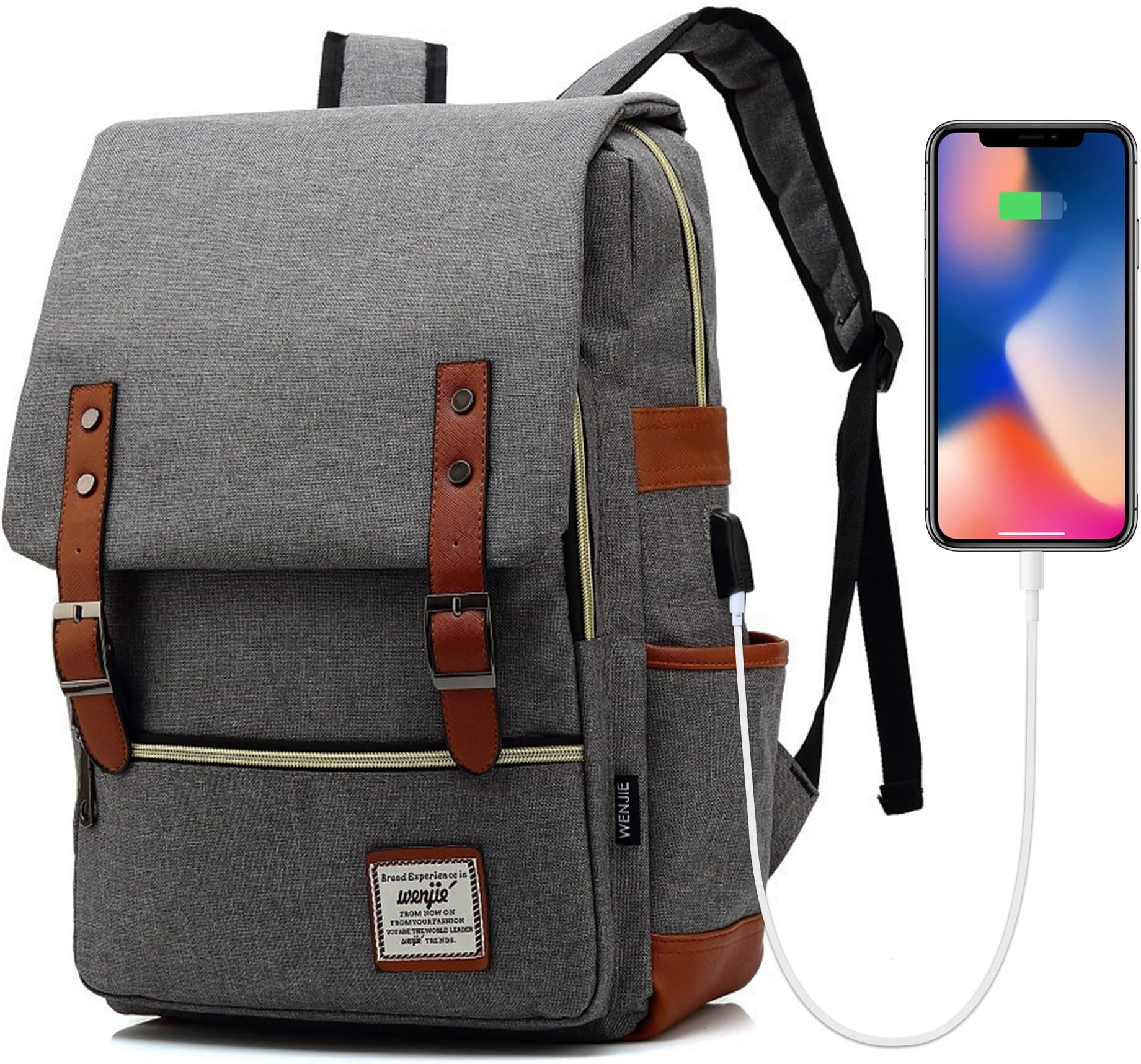 Amazon.com: Unisex Professional Slim Business Laptop Backpack, Feskin ...