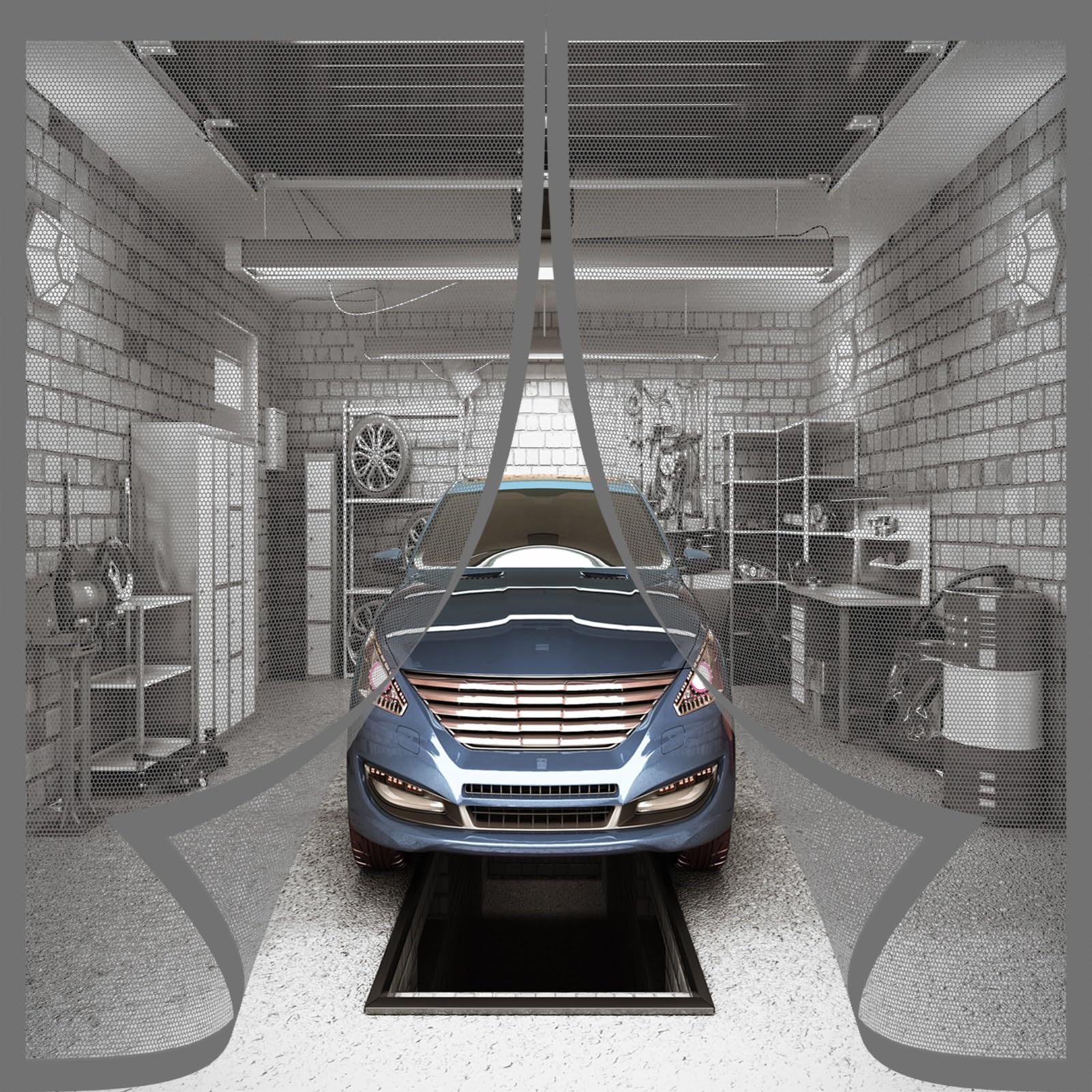 Moustiquaire porte 200x225 gris anti moustique installation facile sans outils