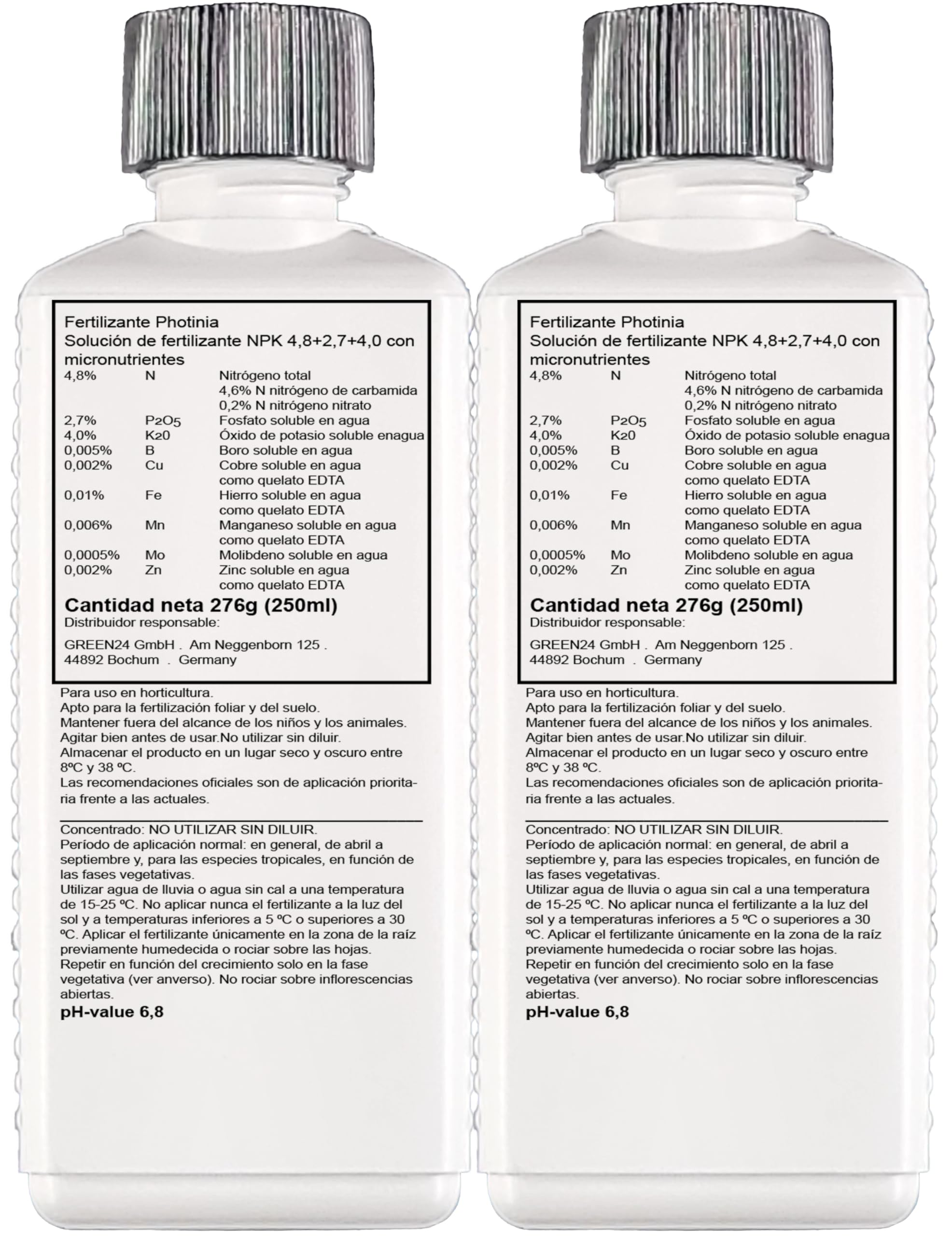 Fertilizante profesional para especies de Photinia con nutrientes específicamente adaptados a la planta. (500ml)