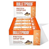 Vista 7 de Bulletproof Barras crujientes de proteína de chocolate de coco, 12 unidades, altas en proteínas, bajas en azúcar