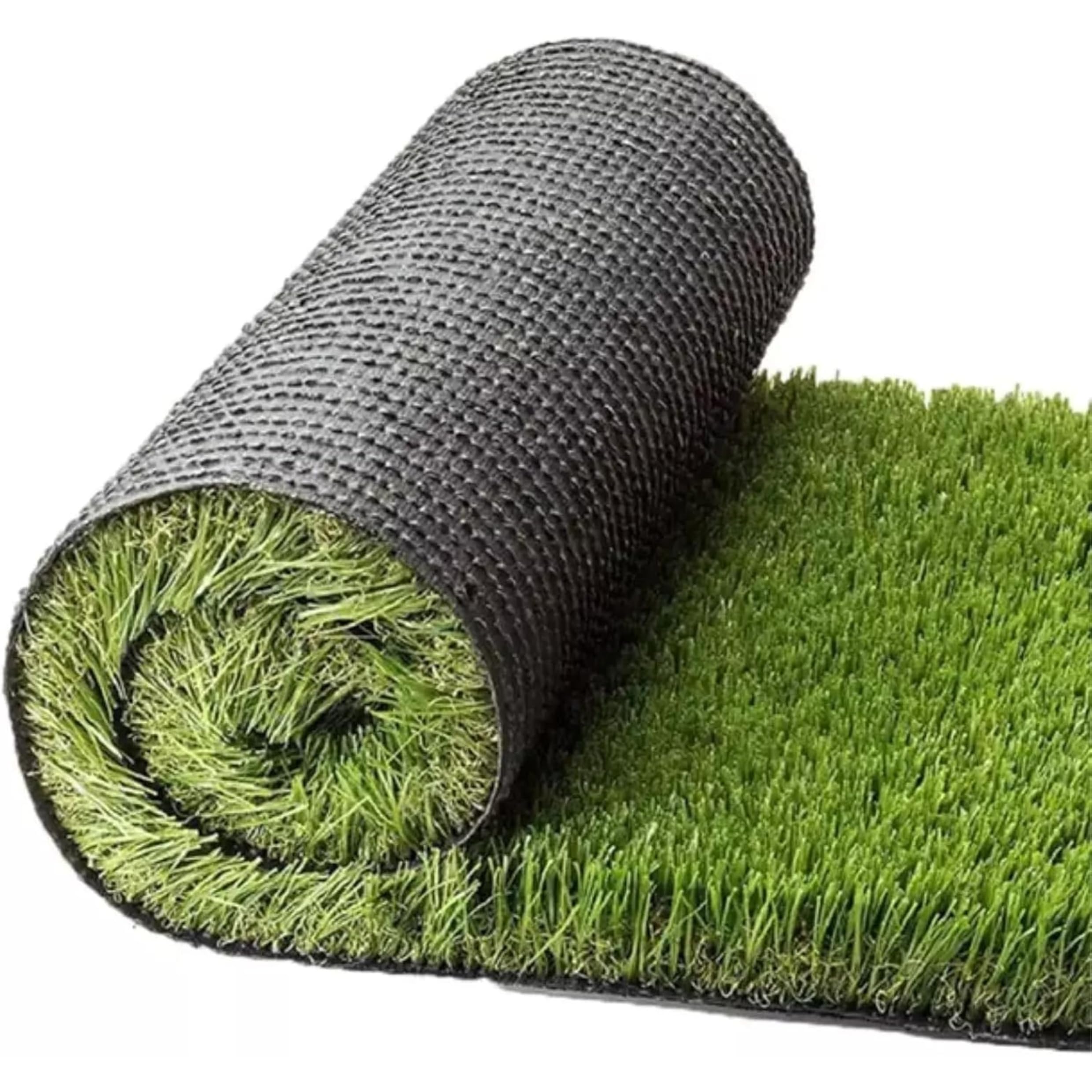 Prato Sintetico Erba Finta da Esterno Giardino Realistica Tappeto Erboso 25 mm Anti UV Atossico Drenante Ideale per Piscina,Terrazzo,Aree Giochi (1x1mt)