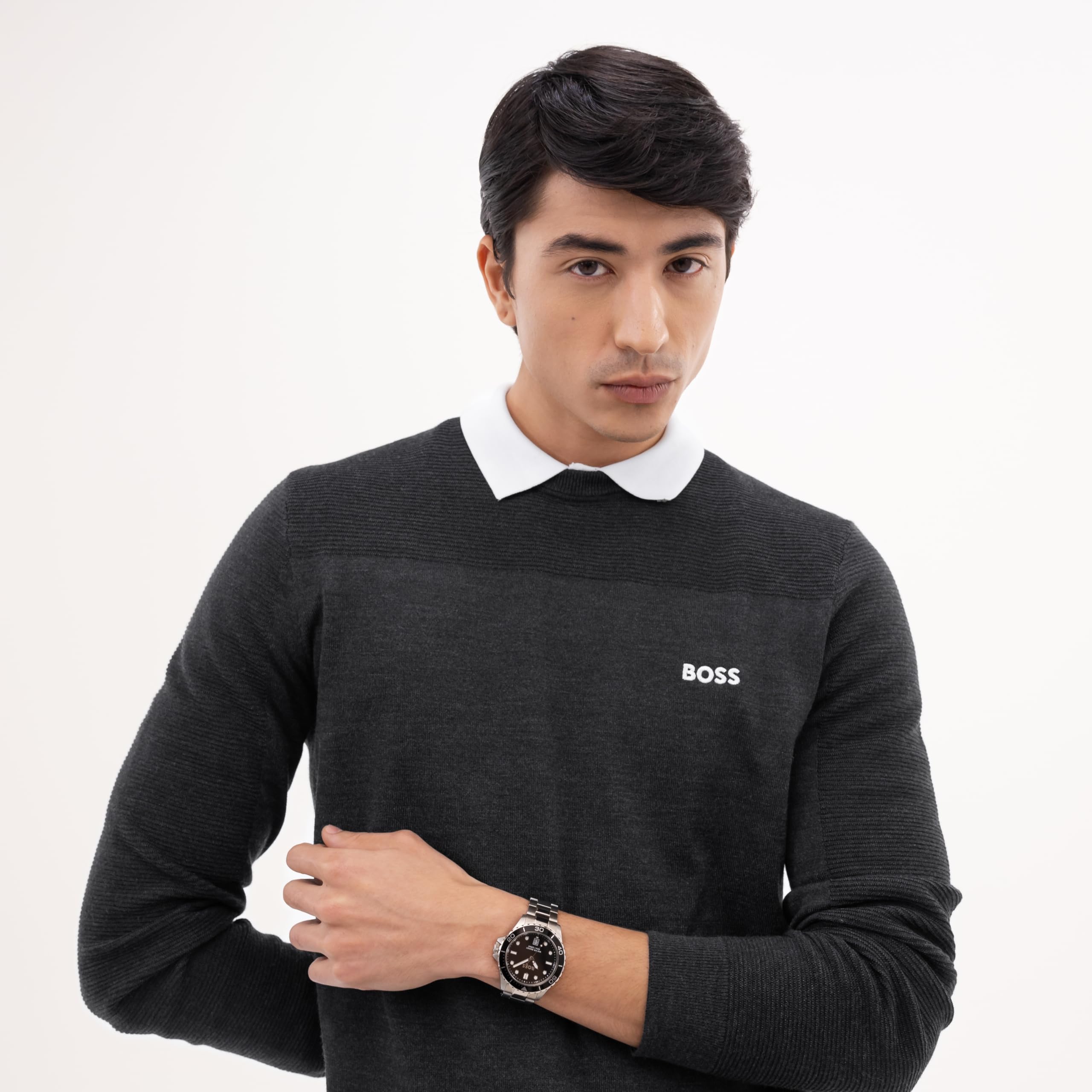 BOSS Montre à Mouvement à Quartz Trois Aiguilles pour Homme Collection TROPER Sport - Disponible avec Bracelet en Acier Inoxydable ou Silicone