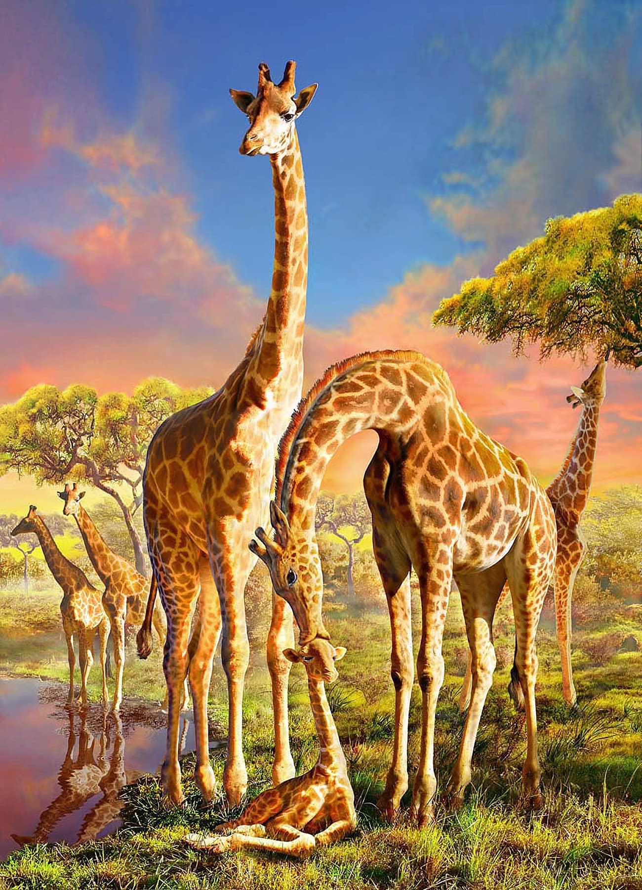Puzzles for Adults 1000 Piece And 1500 Piece,Wooden Puzzles,Giraffe Puzzle,Family Decoration (G3, 1000 piece)