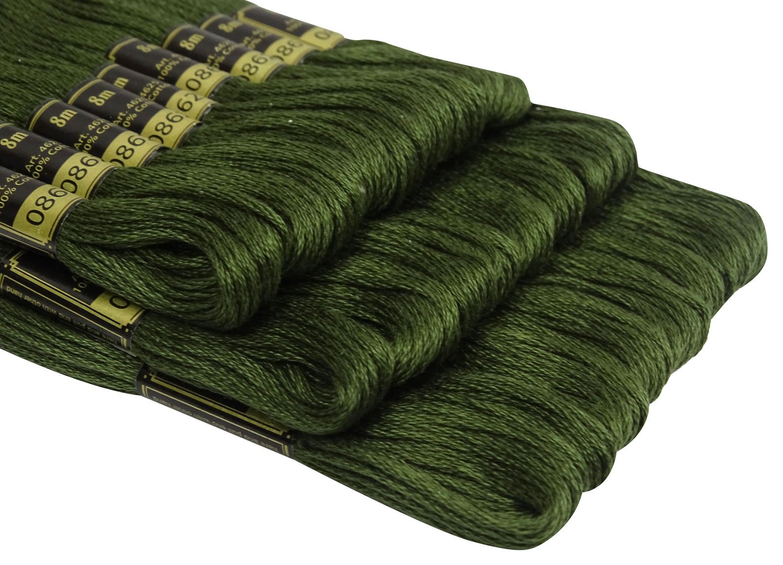 IBA Indianbeautifulart Anchor Cross Stitch Hand Embroidery Stranded Cotton Floss Thread 25 Skeins-Olive Green