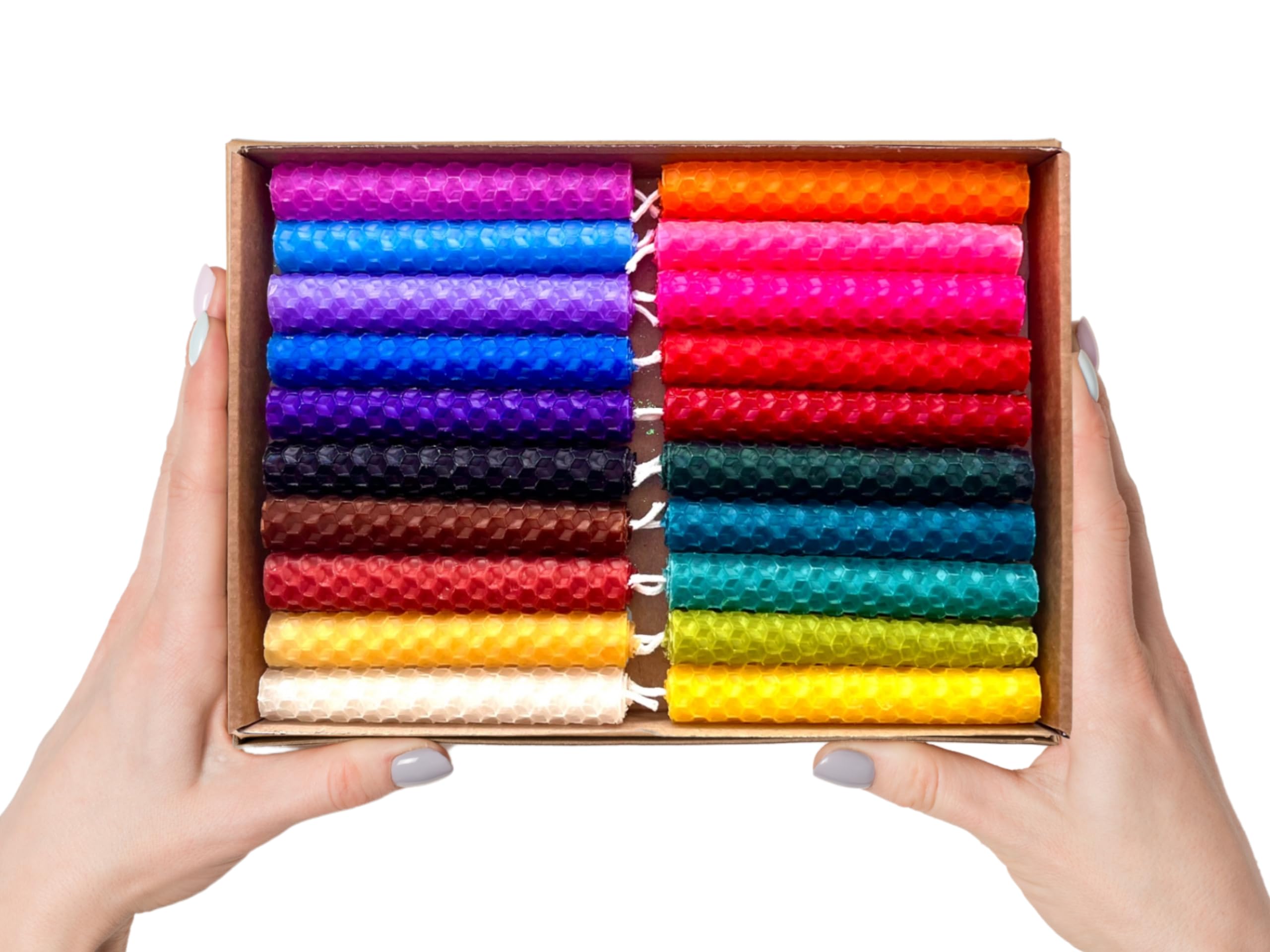 Set 6 Candele Elementali In Cera D'Api, 20 Cm, Colorate, Con Wiccan Rede, Arrotolate A Mano, Per Rituali - 3