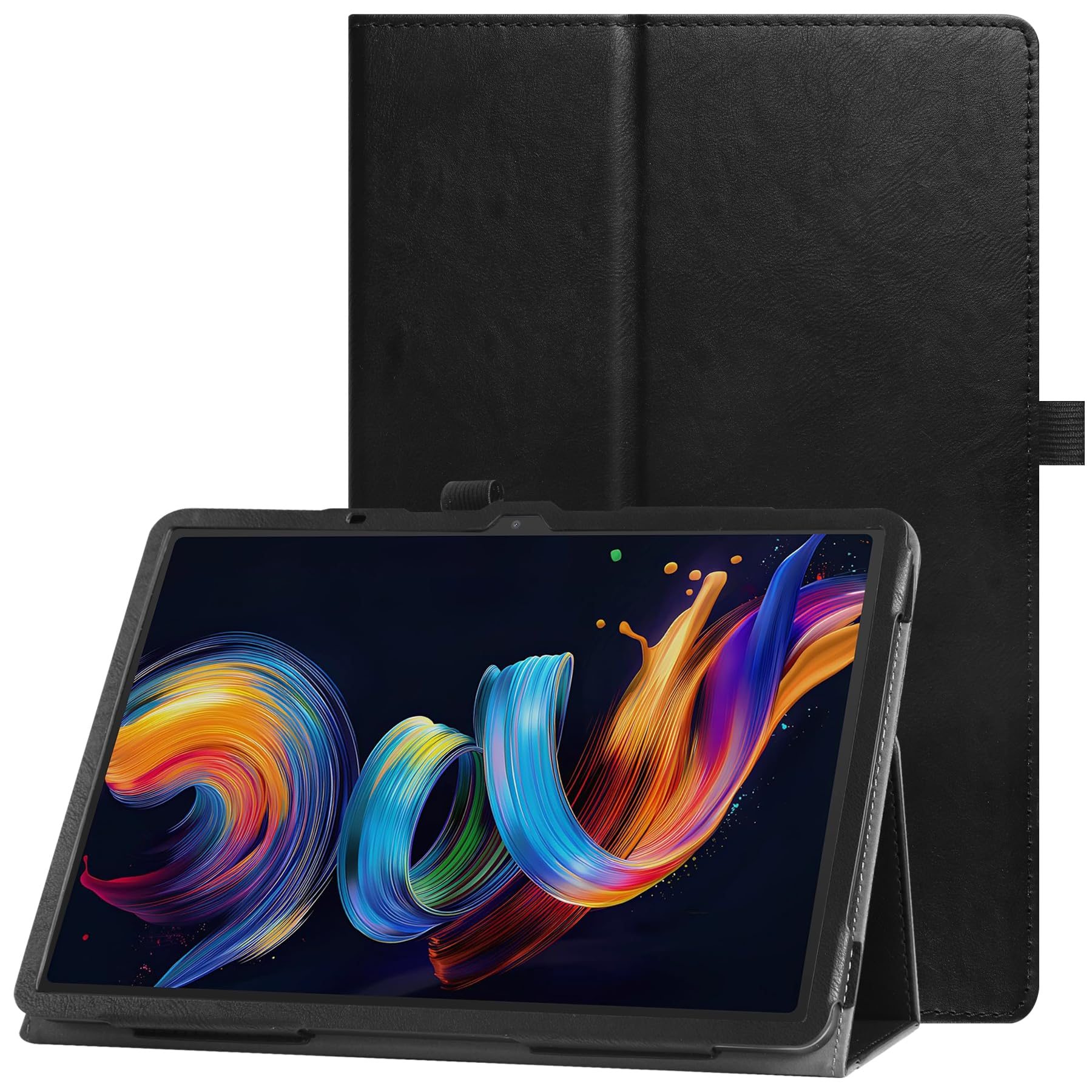 VOVIPO Funda Protectora Compatible con TCL NXTPAPER 11 Plus Tablet 11.5 Pulgadas, Funda Folio de Cuero Premium con función de Soporte y Soporte de lápiz,Noir