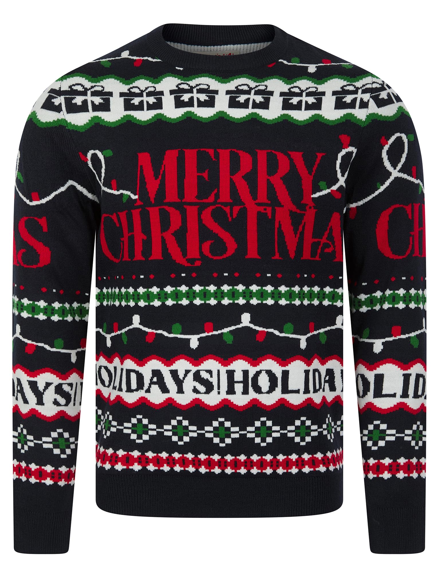 Tokyo Laundry Merry Christmas Men's Nordic Fair Isle Style Knitted Xmas Jumper