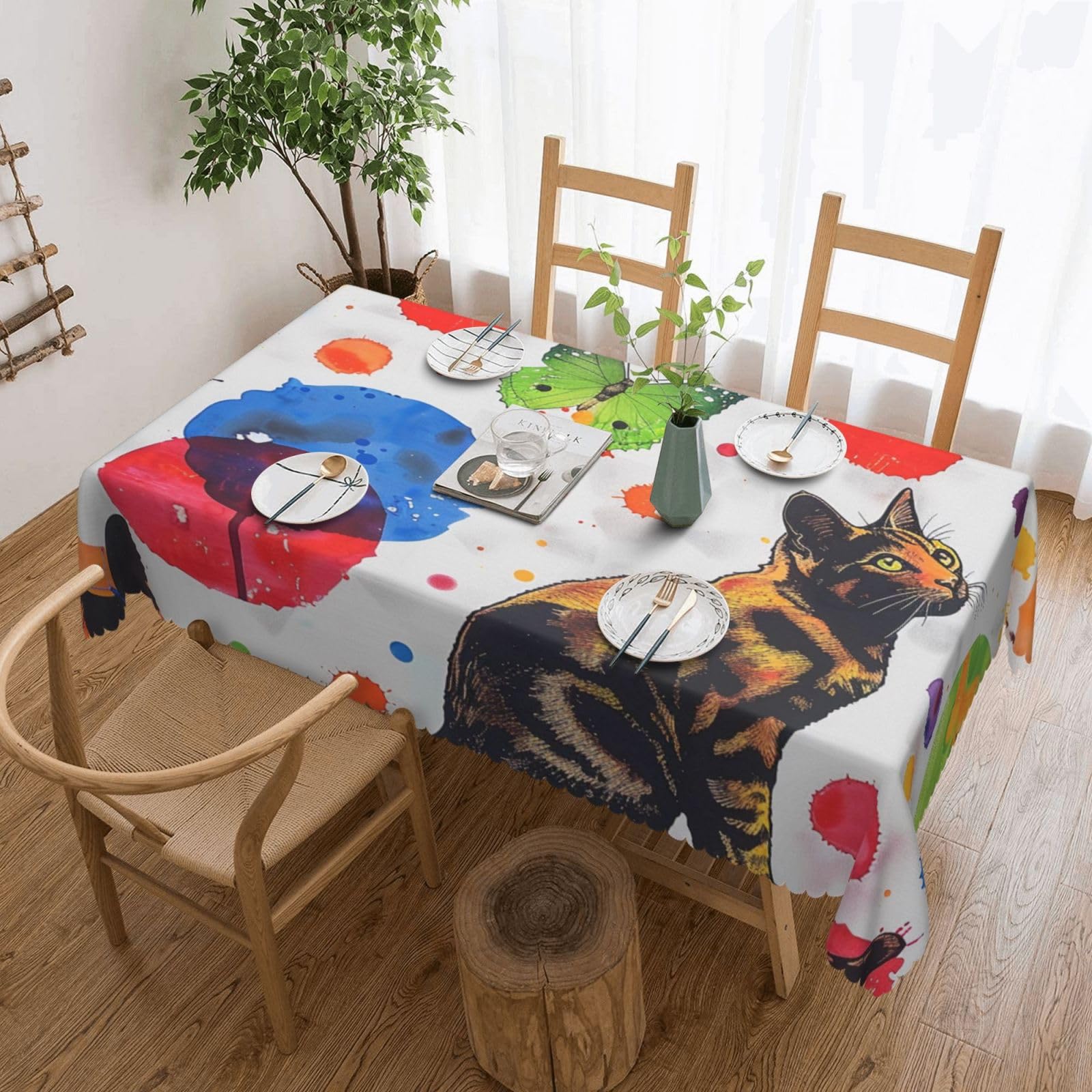 Nappe rectangulaire lavable 137x183 cm en polyester avec dentelle