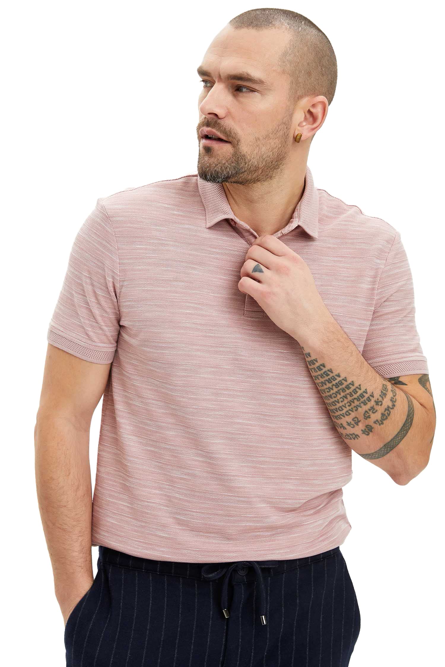 Erkek Slim Fit Polo Yaka Kısa Kollu Pamuklu Tişört