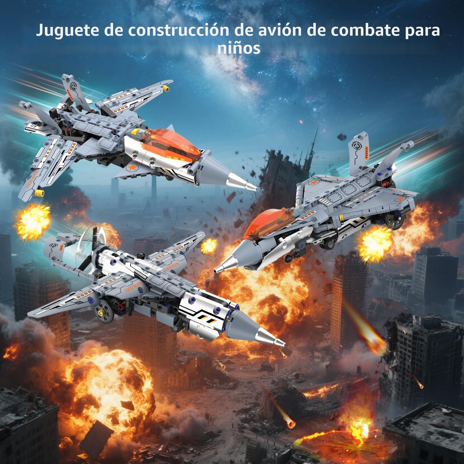 Kit Robot Technic 5 en 1, Robotics Avión de Combate con Aplicación y Control Remoto de 2.4 GHz, Robotica Avión de Combate Stem Programable, Juguete para Niños 6-14 Años, Regalos de Cumpleaños