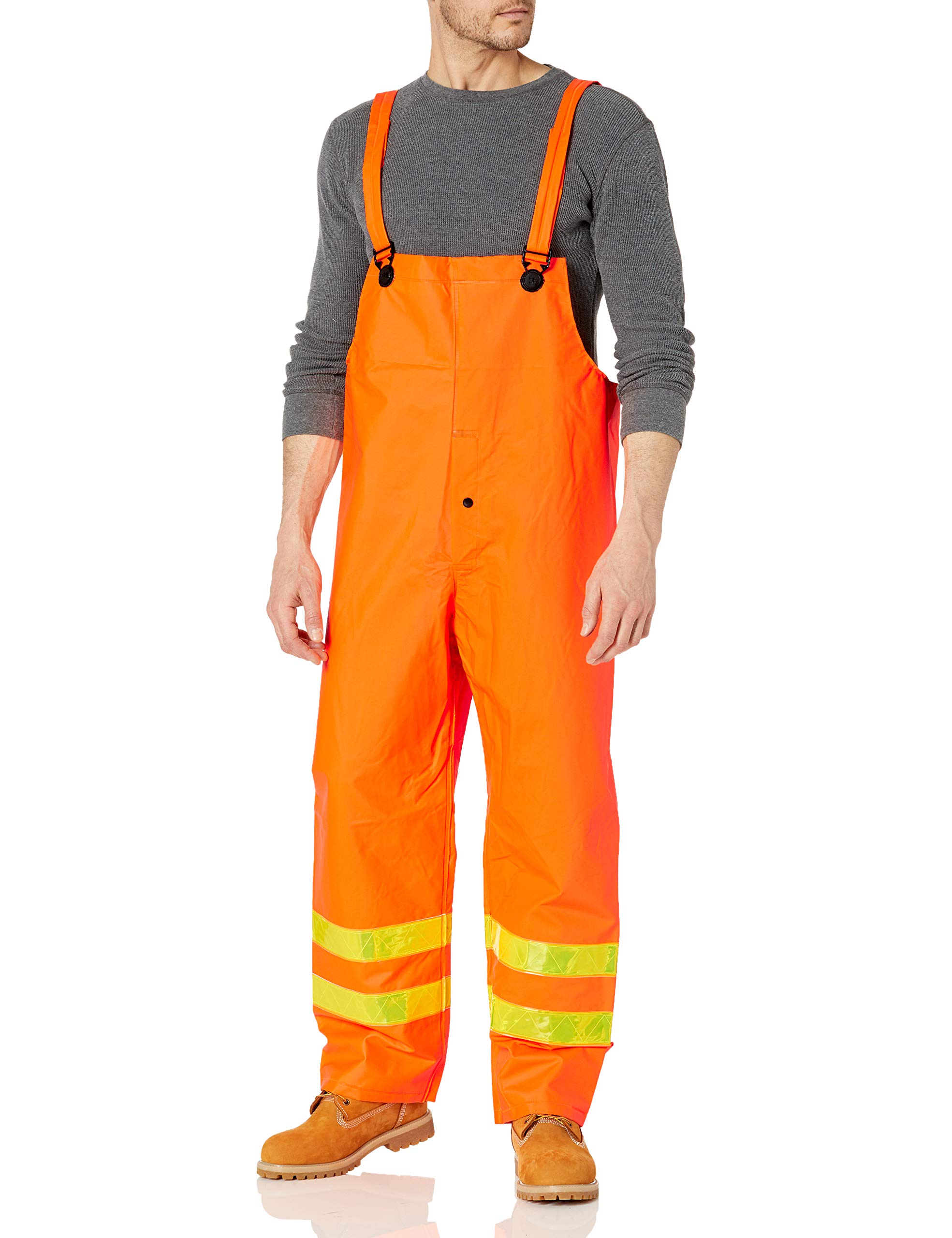 VIKING Handyman - Traje ignífugo - Chaquetas de seguridad de alta visibilidad con capucha desmontable y overol con babero para hombre