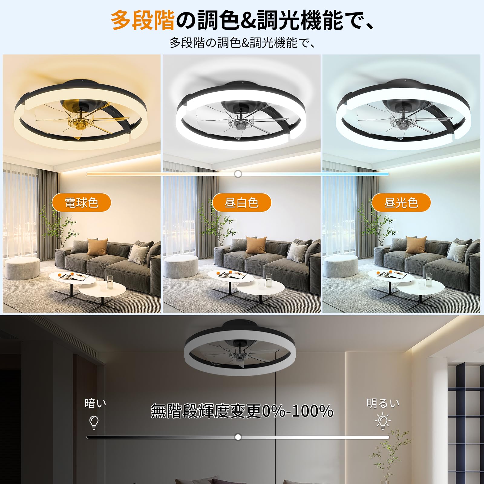 Amazon.co.jp : シーリングファンライトシーリングファン led