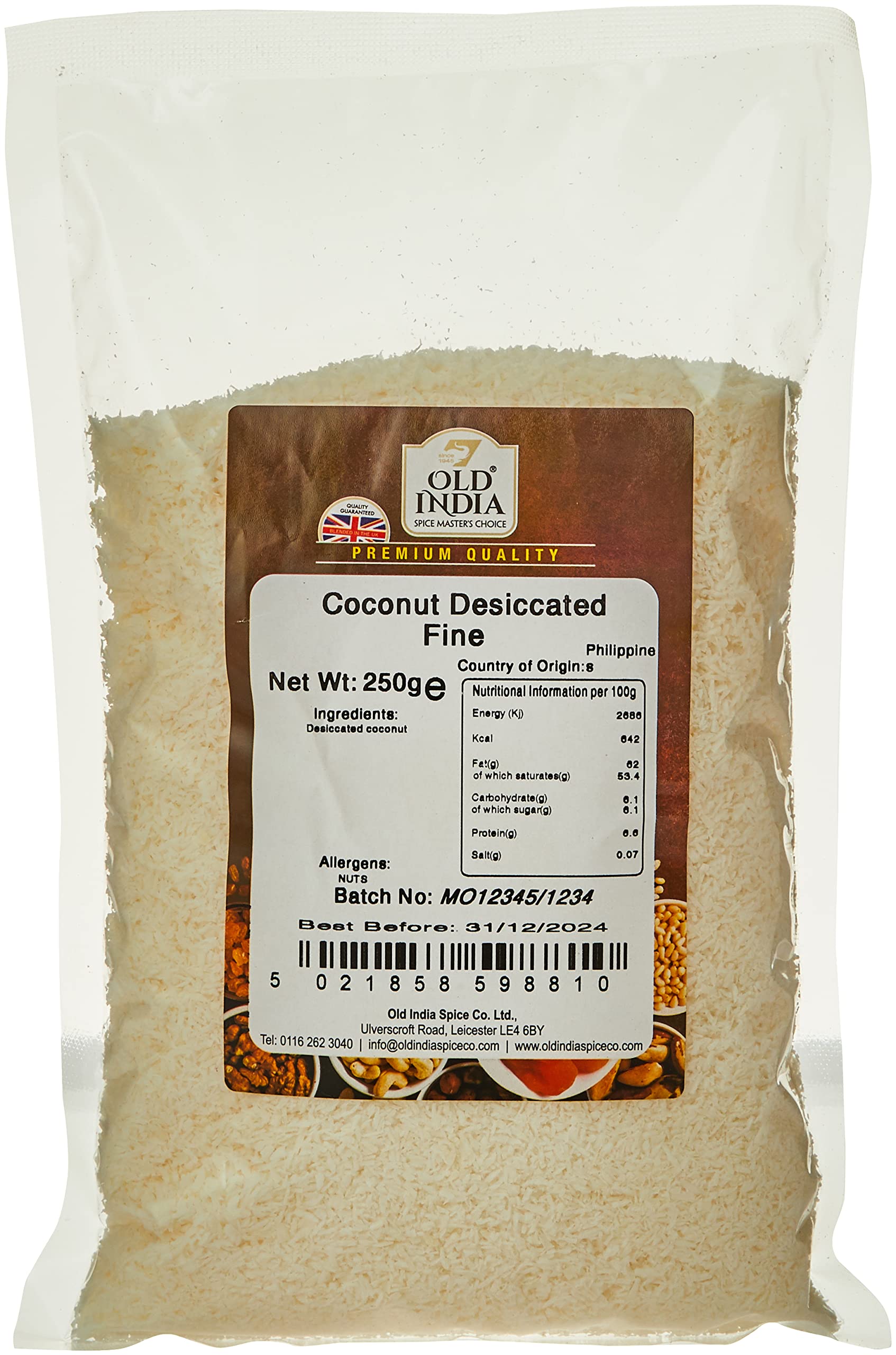 Old India Coconut Desiccated Fine 250g