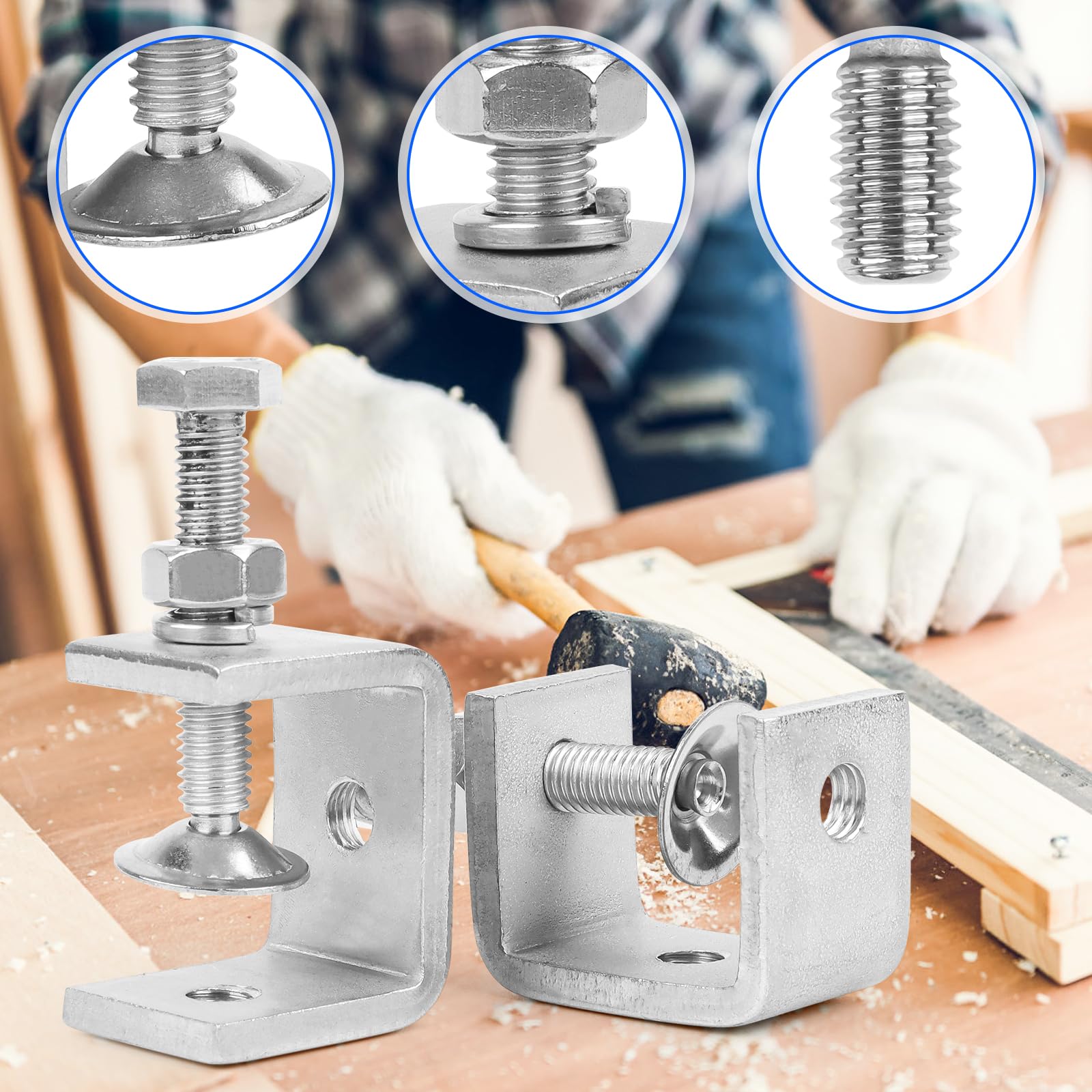 Set 2 Morsetti A C In Acciaio - Per Falegnameria, Saldatura E Lavori Fai-Da-Te, 30mm