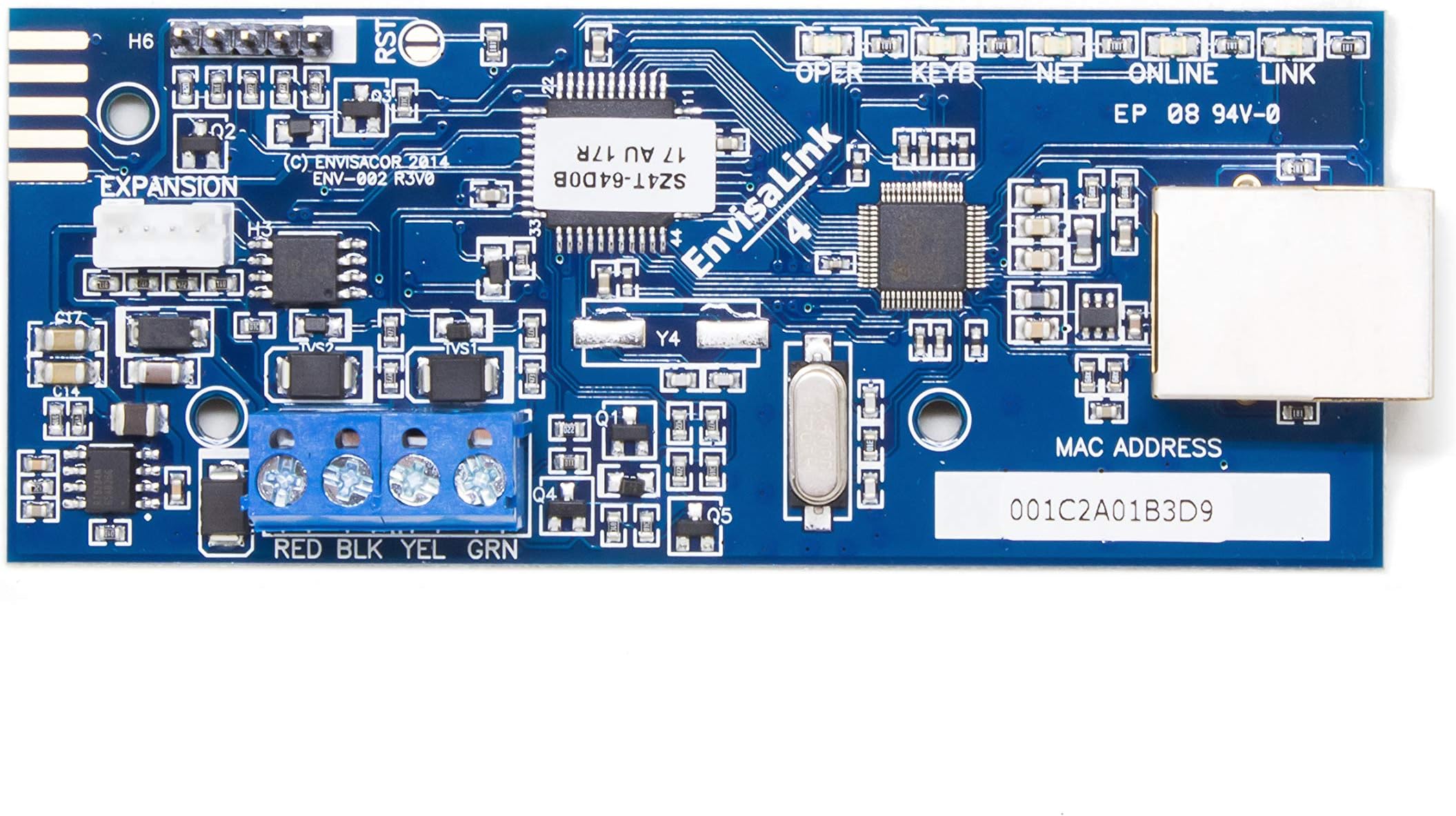 EyezOn Envisalink EVL-4EZR IP Security Interface Module for DSC and Honeywell (Ademco) Security Systems, Compatible with Alexa