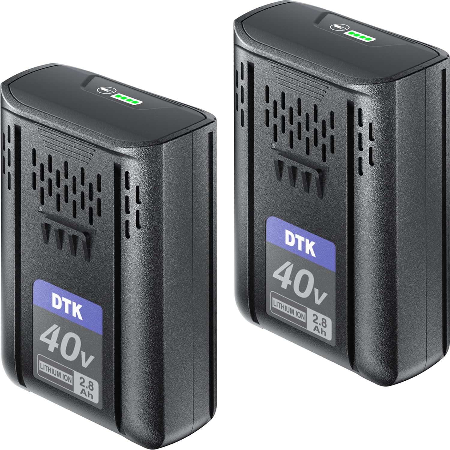 DTK Replacement for Kobalt 40V Battery 2800mAh Fit All 40V Series Cordless Power Tools Batteries 2 Packs