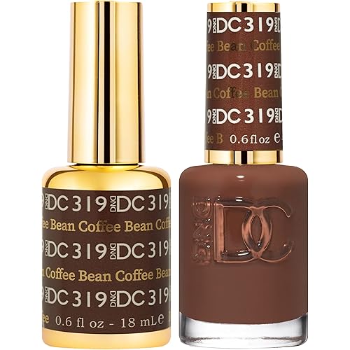 DND Gel Polish Set, Brown Collection, UV/LED GelPolish and Air Dry Nail Lacquer, Matching Chip-Free Polish Duo, 0.5 Fl Oz Each