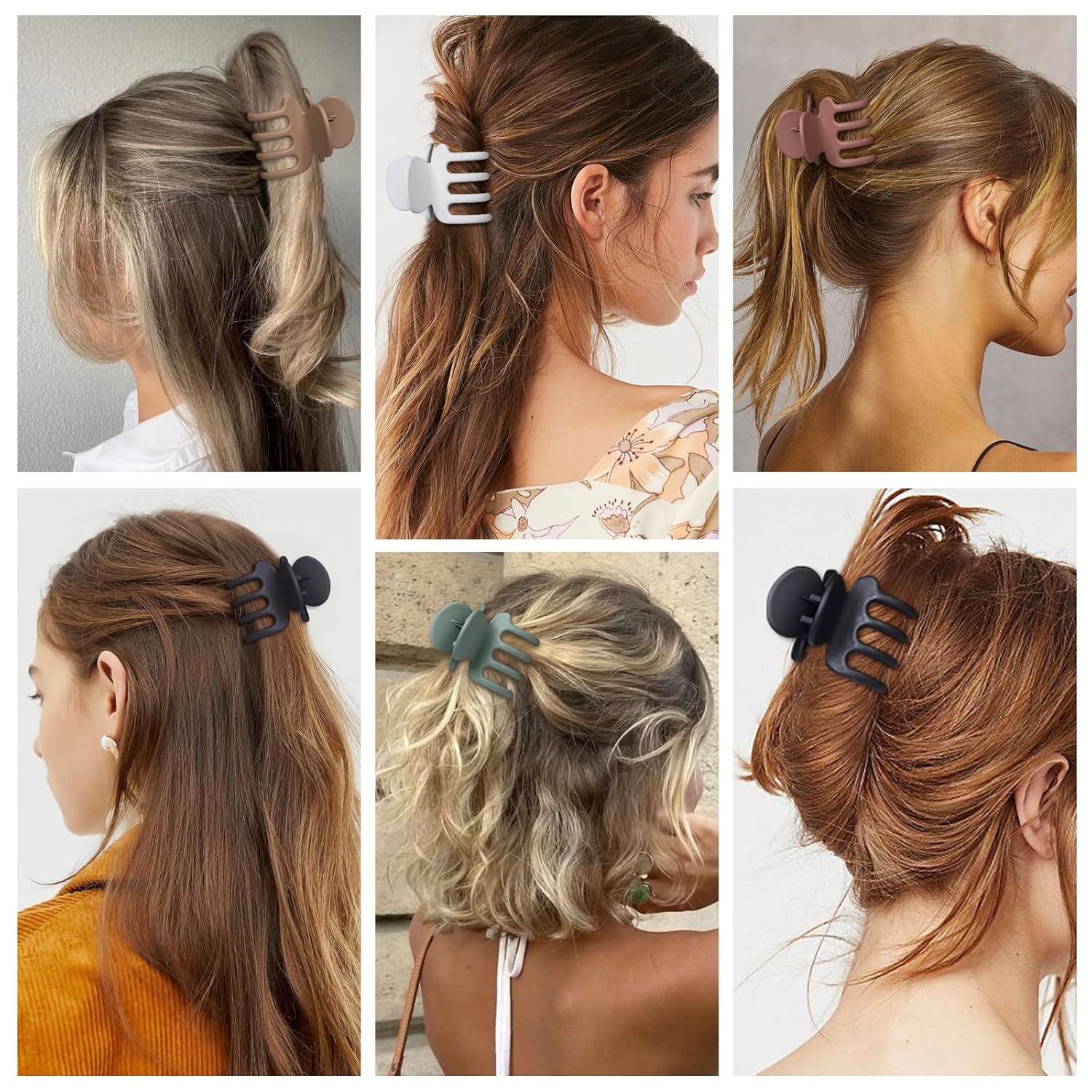 6 Pcs Hair Clips Small Claw Clips for Thin Hair Medium Matte Non-slip Hair Accessories for Women and Girls (Brown) - Image 5