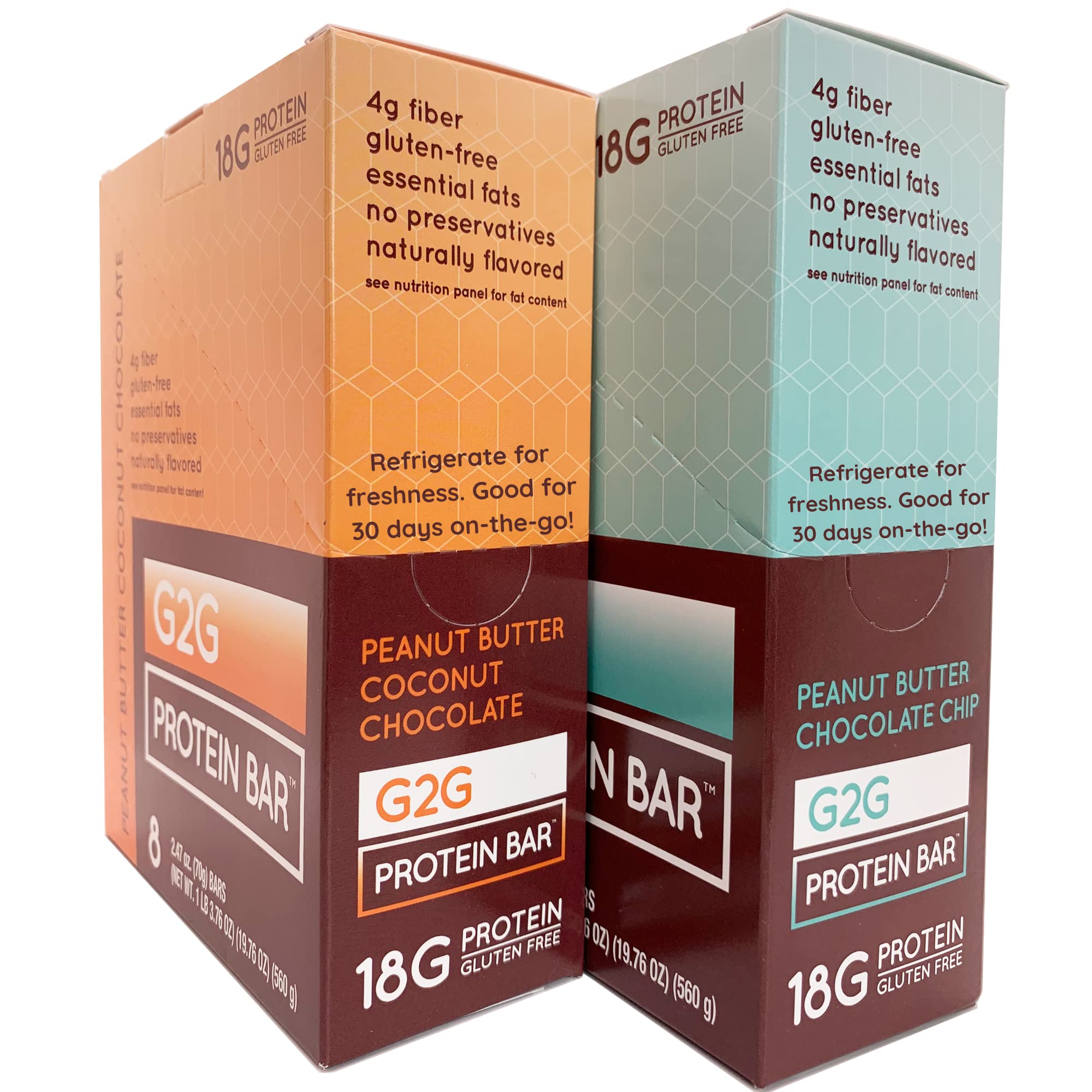 Peanut Butter Lovers Protein Bars, 16-Count, 2 Packs of 8, Fresh, Healthy, Gluten-Free Snack, Delicious, No Refined Sugar, High Protein, 39.52 Ounce