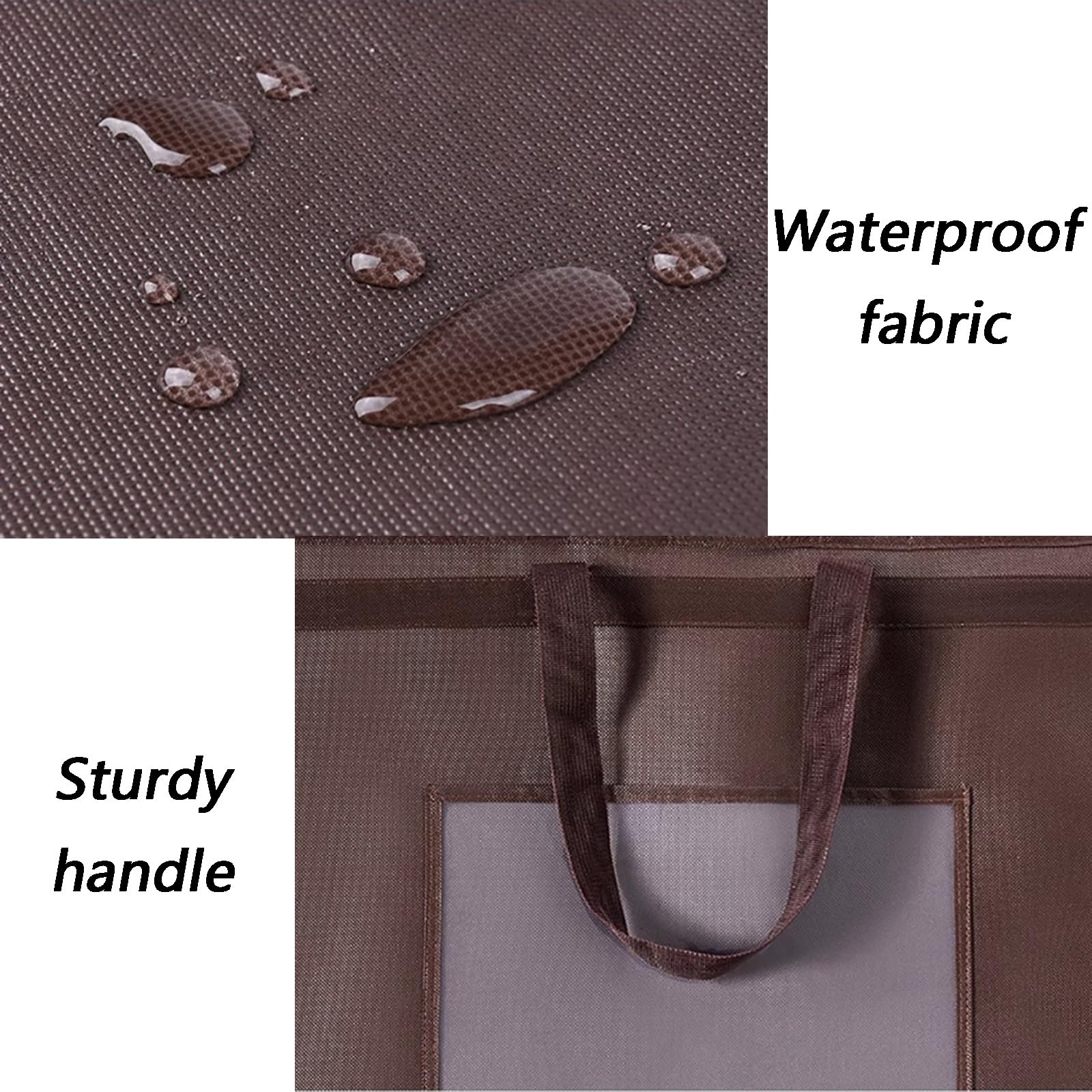 Kleidersack, Pelzmantel-Aufbewahrungstasche, Hochzeitskleid-Tasche, faltbar, tragbar, geeignet for Hochzeitskleid, Abendkleid(Brown,160 * 60 * 25cm/63 * 24 * 10in)