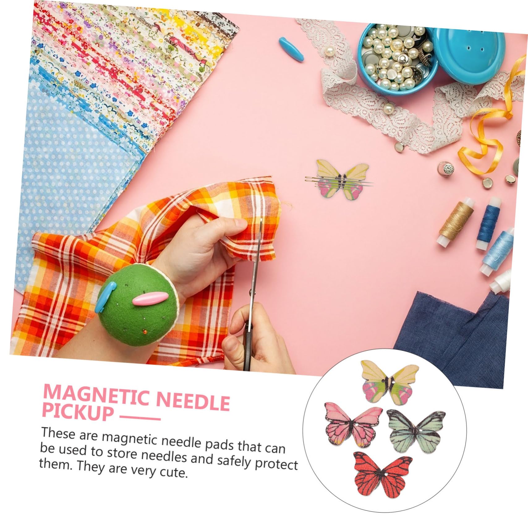 Lurrose 20 Pz Supporto Magnetico per Fermaglio per Accessori per Ricamo spilli da Cucito Aghi da Cucito Accessori per Cucire Porta Aghi Ricamato attrezzo Spillo ago da Cucito