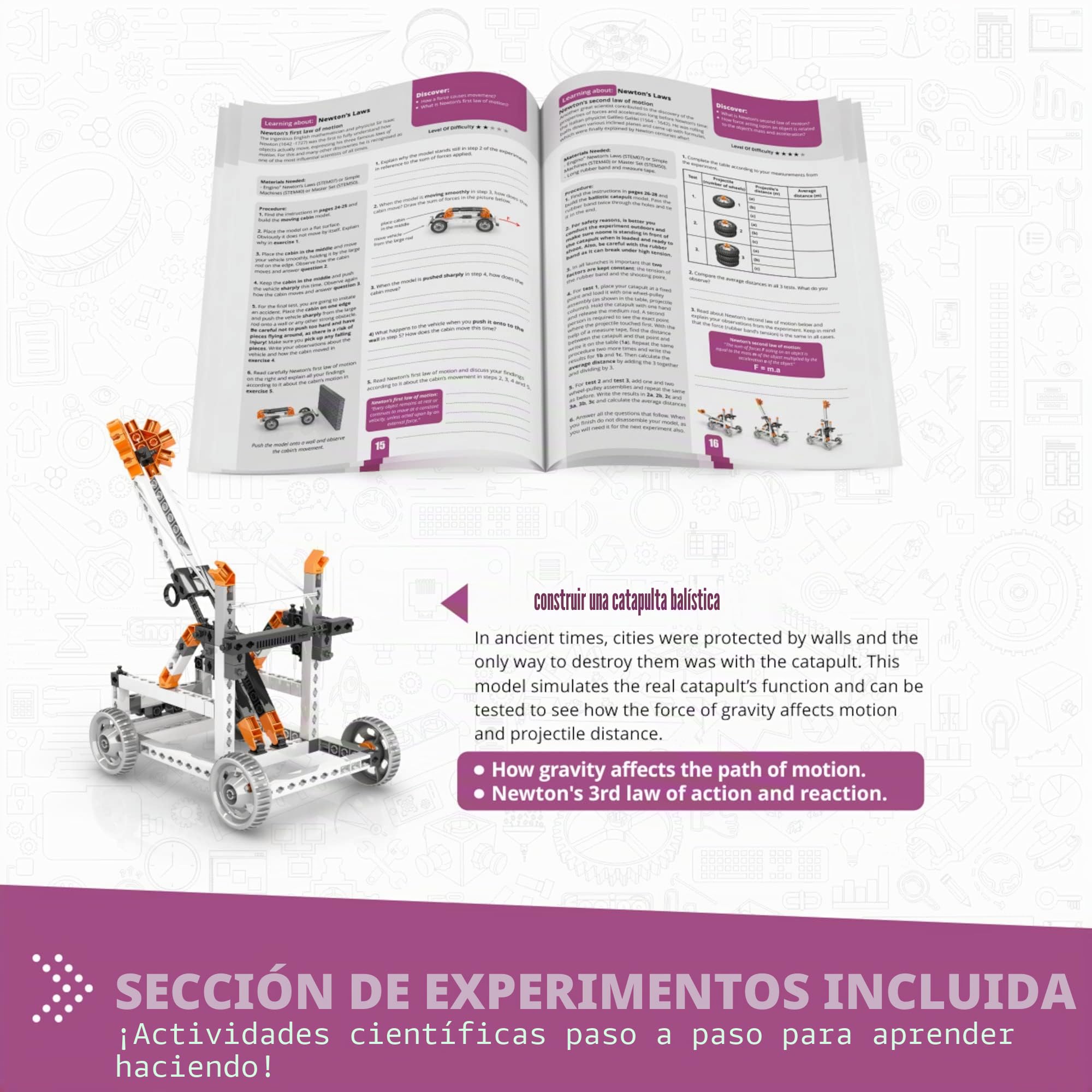 Engino Stem Newton's Laws Inertia/Momentum/Kinetic and Potential Energy Toy by Engino