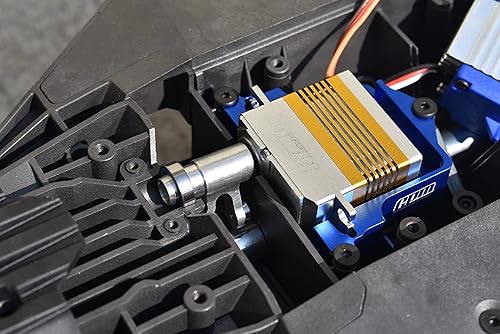 Miniatura 2 de Aluminio 6061-T6 Servo Mount + Barra de acoplamiento + Juego de bocina servo 25T para actualizaciones de camión monstruo Traxxas X Maxx 6S  X Maxx