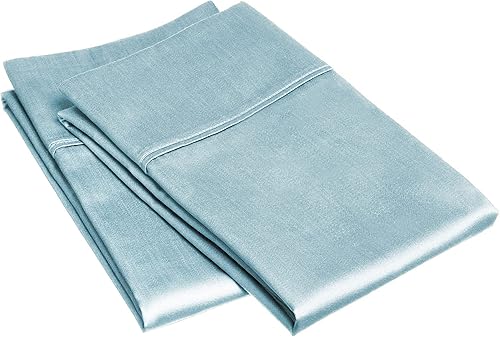 Miniatura 9 de Superior Juego de fundas de almohada de algodón egipcio de 300 hilos, tejido satinado de lujo, paquete de 2, ligero, artículos esenciales para la