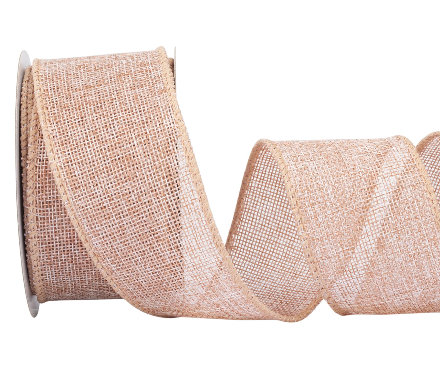 Fondersy 9-Meter Moonstone Burlap Ribbon Wired Burlap Ribbon, 50mm Width for Gift Wrapping Floral Arrangements, Wreath Making - Image 2