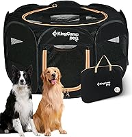 Vista 12 de KingCamp Corralito para perros, carpa portátil plegable para gatos, gatitos, cachorros, jaulas 29"/36"/50 pulgadas, corralito emergente