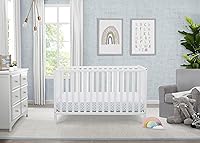 Vista 2 de Delta Children Heartland - Cuna convertible 4 en 1 - Certificado Greenguard Gold, Bianca White